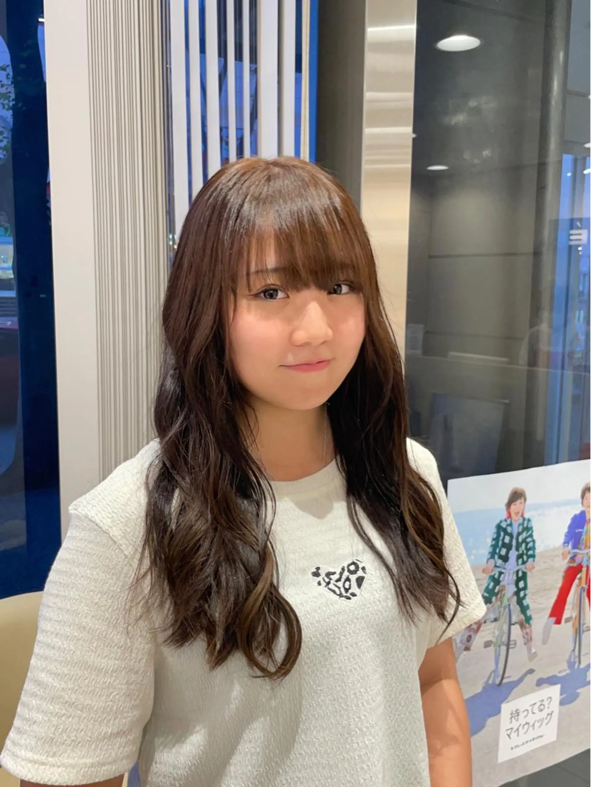 ロング カラー ベージュカラー クロスパーマ/うる艶 カラー/Kurumiのヘアスタイル