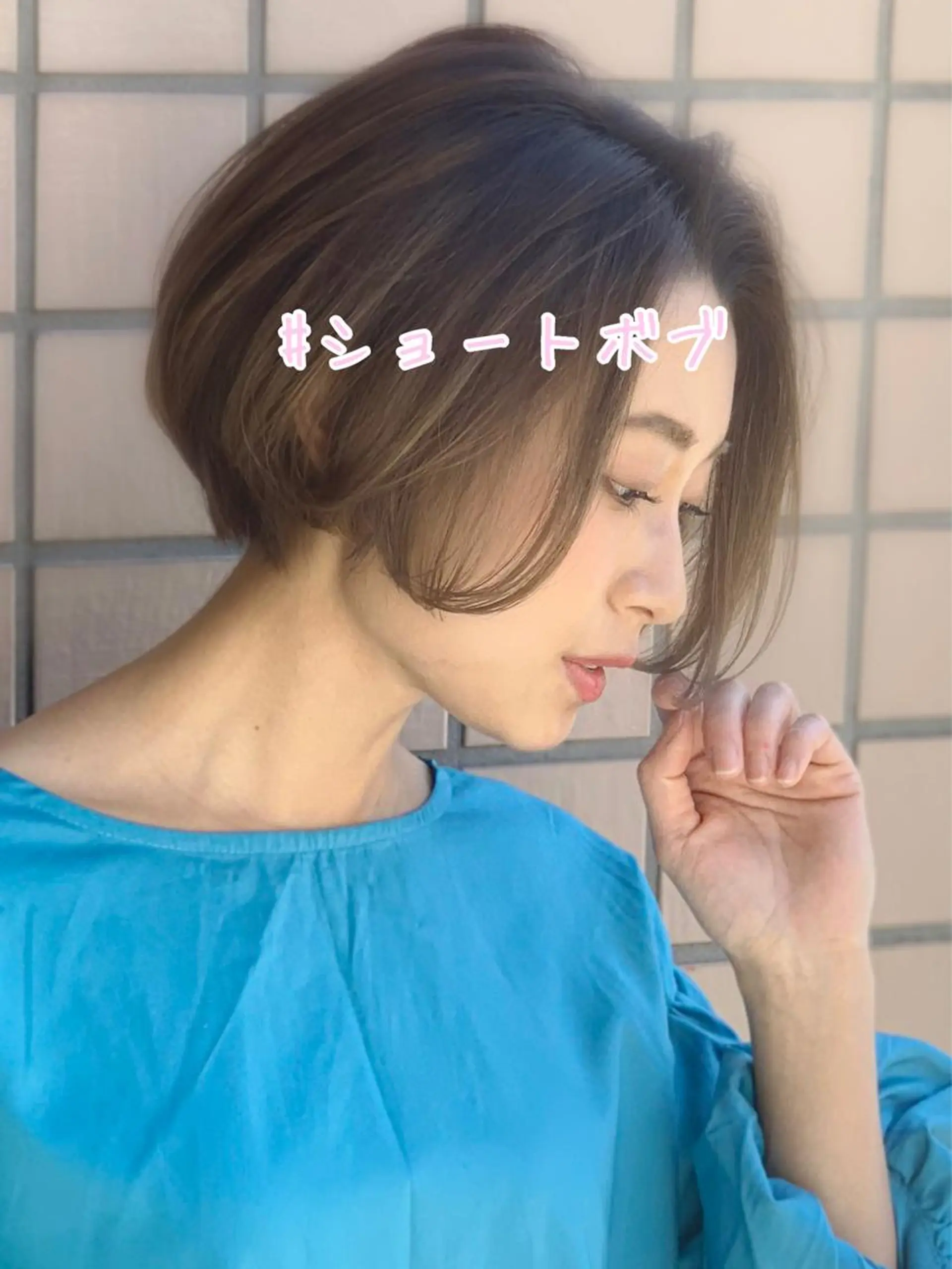 ショート 武田涼レイヤーカット 髪質改善×縮毛矯正のヘアスタイル