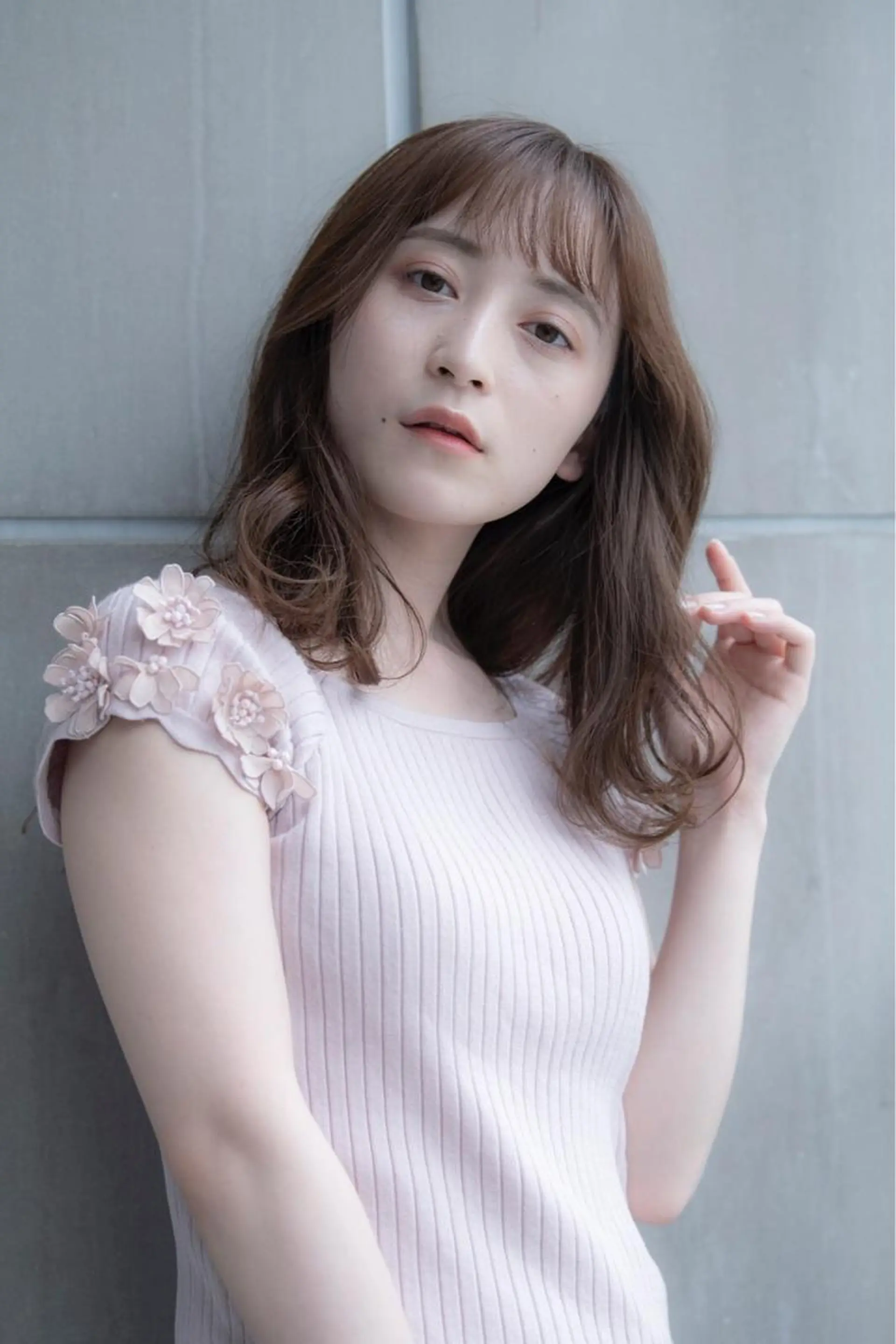 セミロング たなか ちあきのヘアスタイル