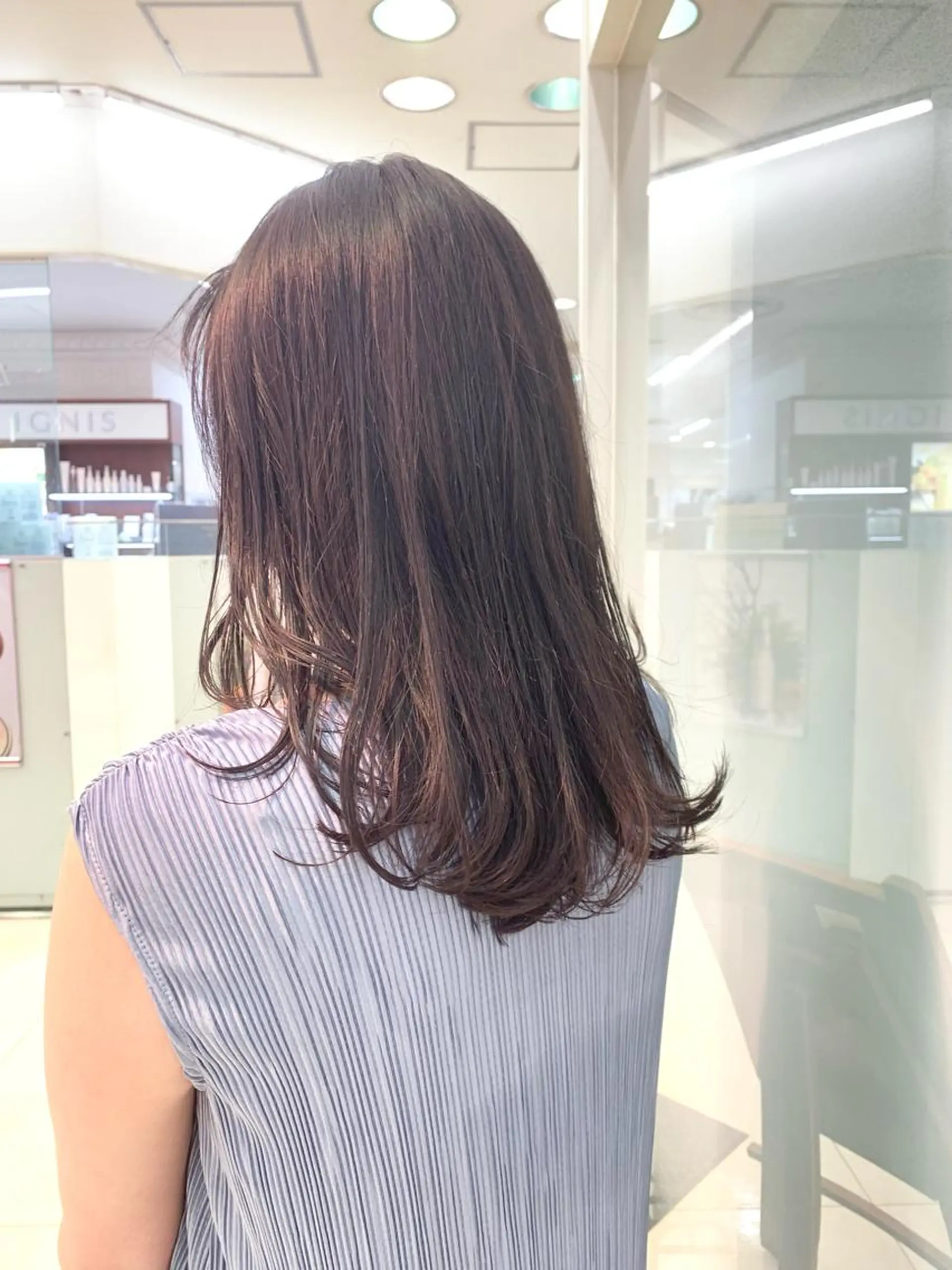 セミロング カラー 似合わせカラー/艶 髪質改善/ヨシザキのヘアスタイル