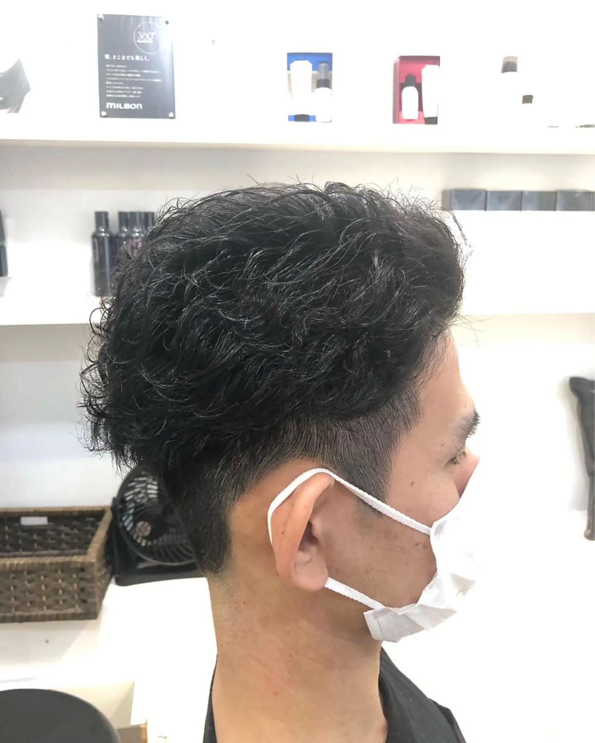 ショート パーマ メンズ 髪質改善× ハイライト溝江のヘアスタイル