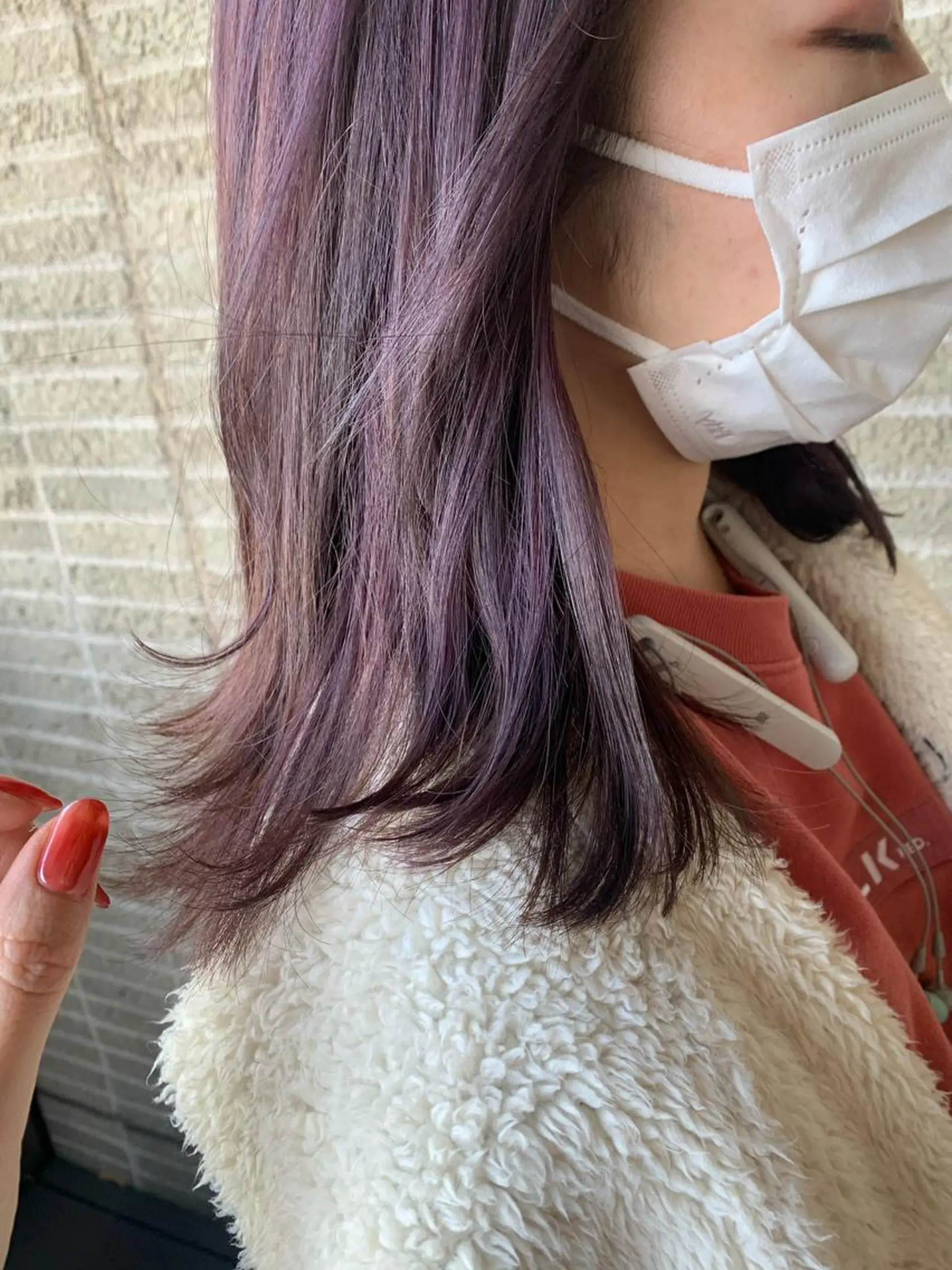 ミディアム カラー パーマ ヘアアレンジ カット ヘアカラー 加藤 綾華のヘアスタイル