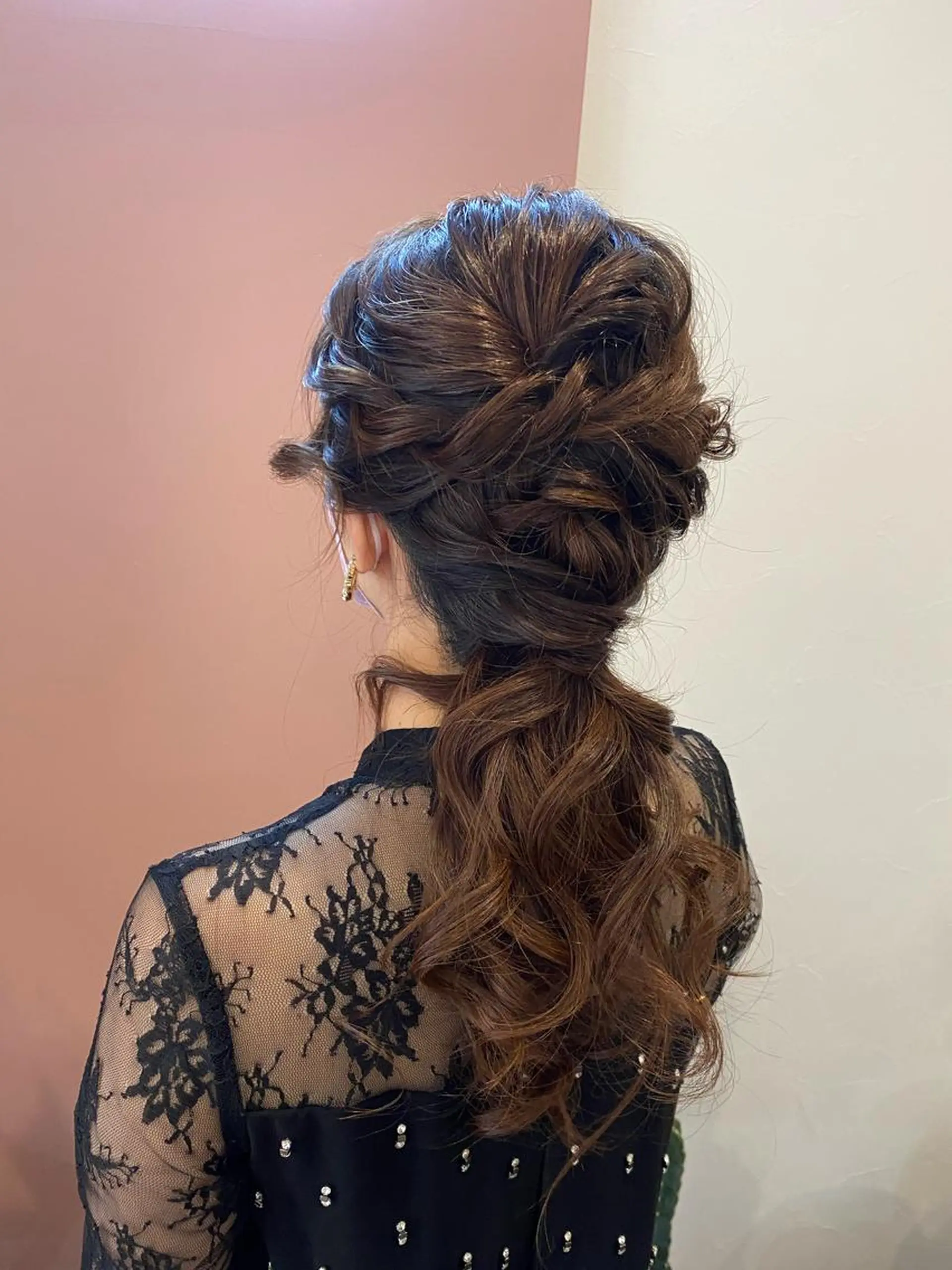 ロング ヘアアレンジ 編みこみ ヘアセット pep所属・pep natsumiのヘアスタイル