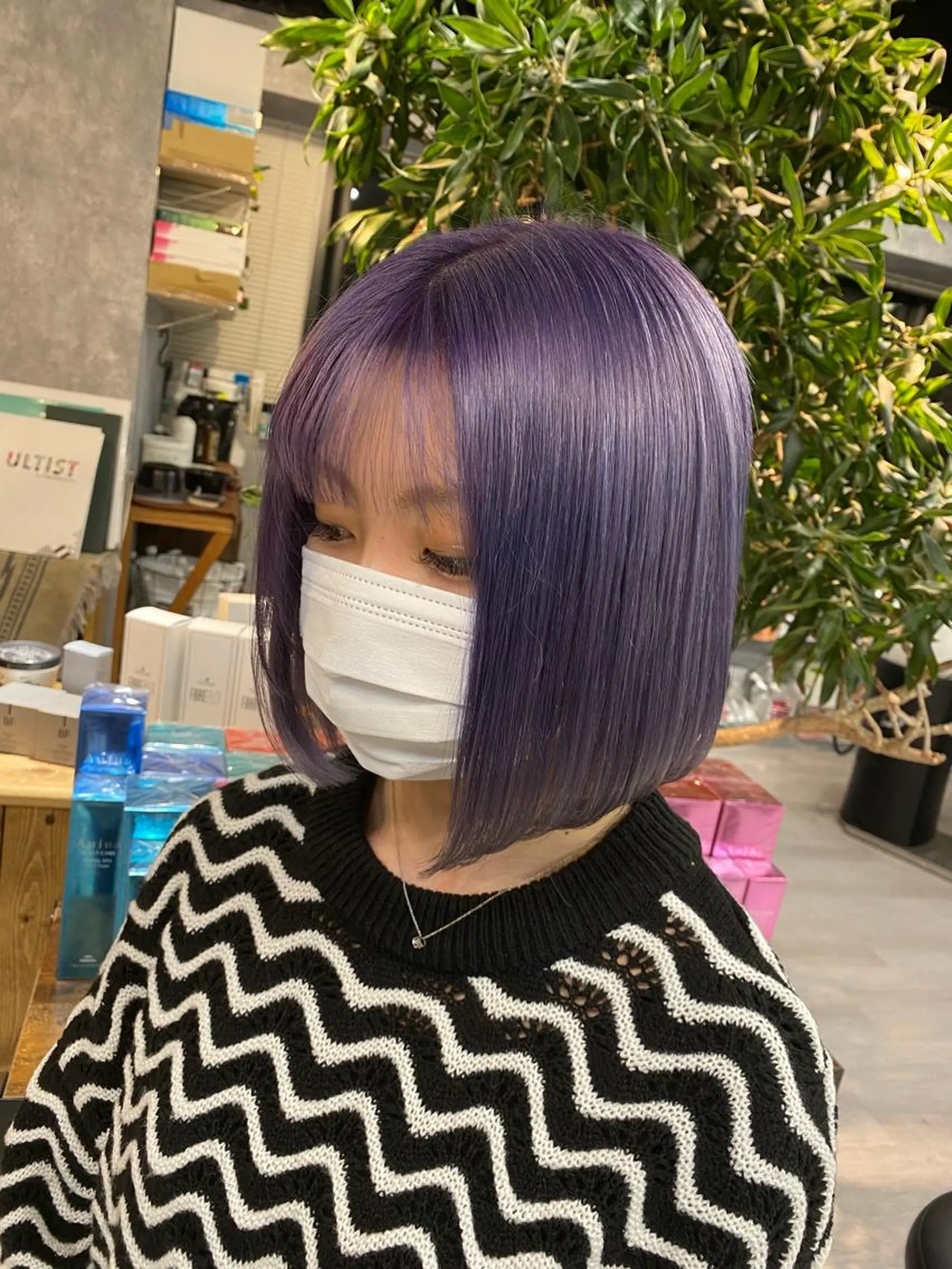 ミディアム ミディアムパーマ ハイライト トリートメント ツイストパーマ カット トリートメント ヘアセット 【.ico】心斎橋/ ウルフ/飛田ゆうきのヘアスタイル