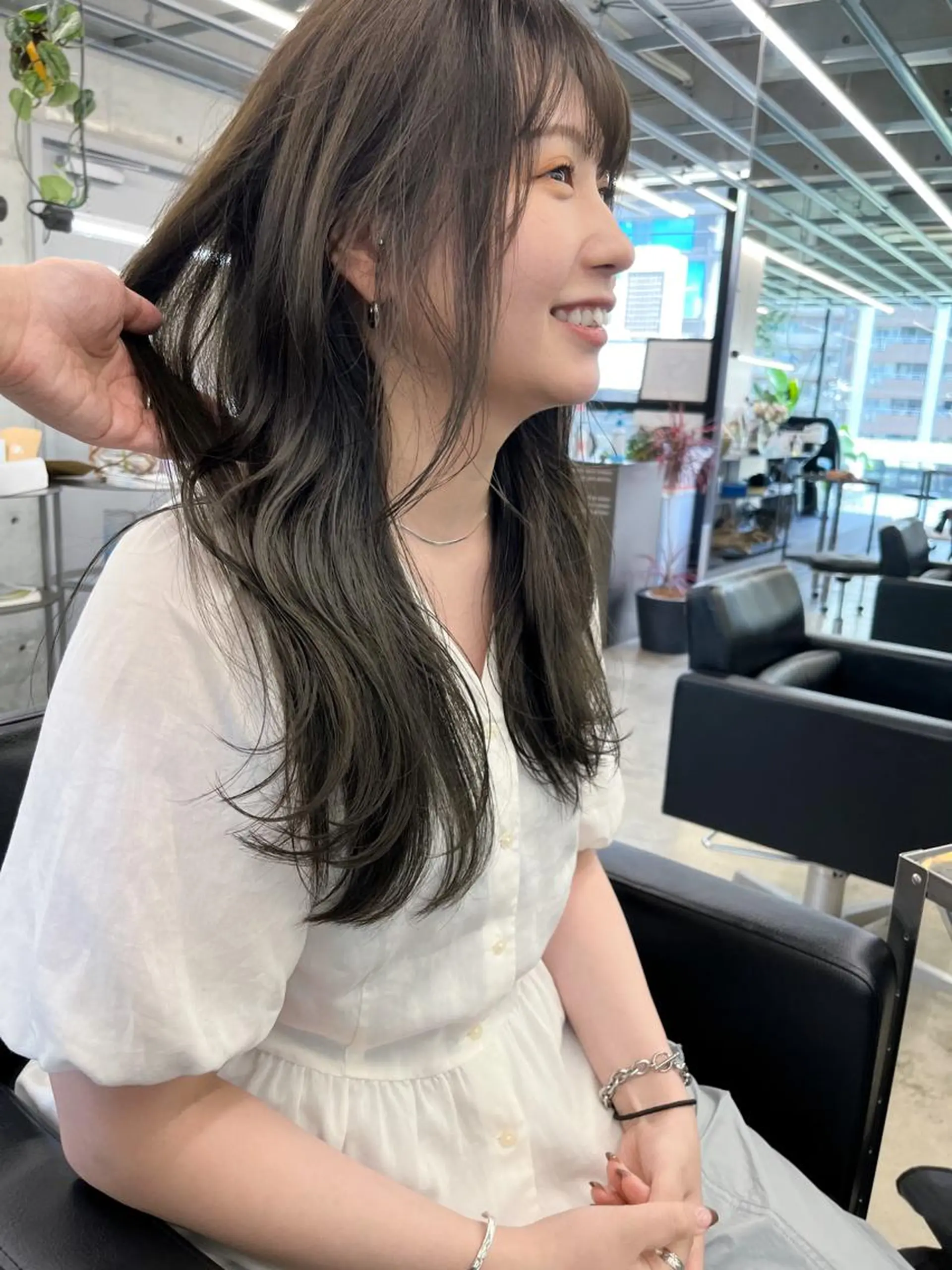 セミロング カラー ヘアカラー ダブルカラー/ ケアブリーチ/クニトのヘアスタイル