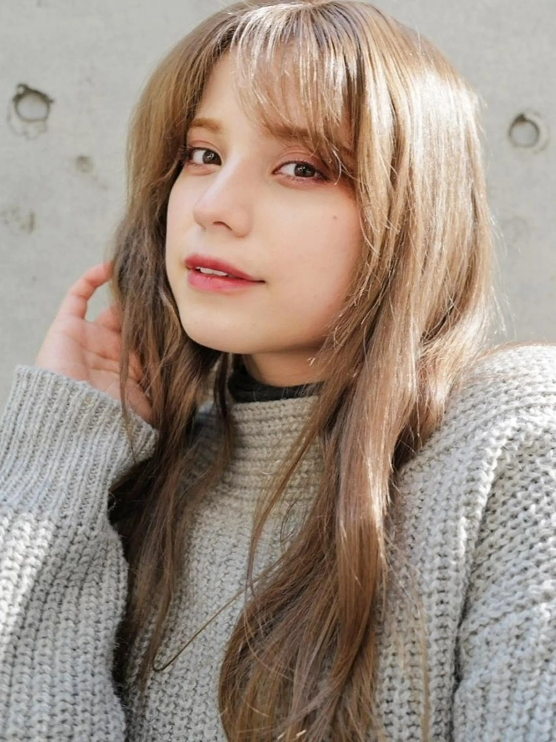 セミロング カラー パーマ ヘアアレンジ cecil hair 難波店所属・髪質改善透明感カラー /SHOGO☀️のヘアスタイル