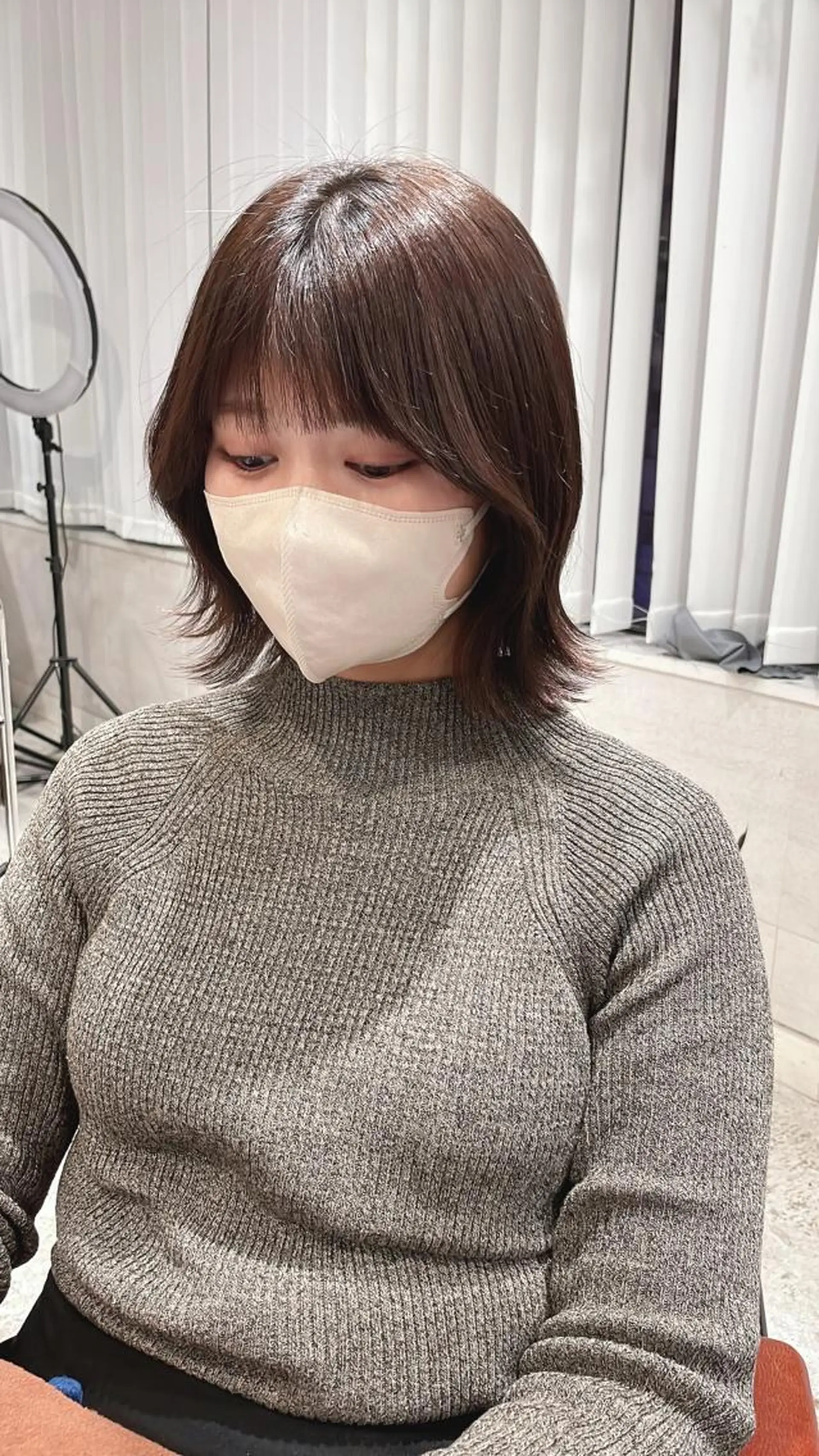 ミディアム ボブ くびれヘア 顔周りカット ガレリアエレガンテ栄店所属・ウルフカット/ ハッシュカット/山路のヘアスタイル