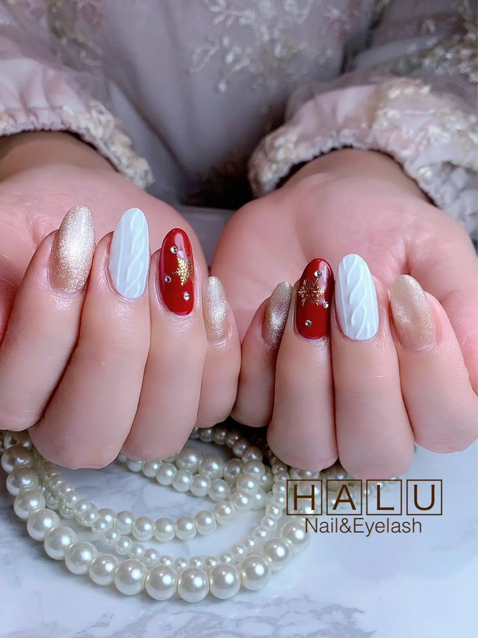 ネイル 赤色 HALU ハルのネイルデザイン