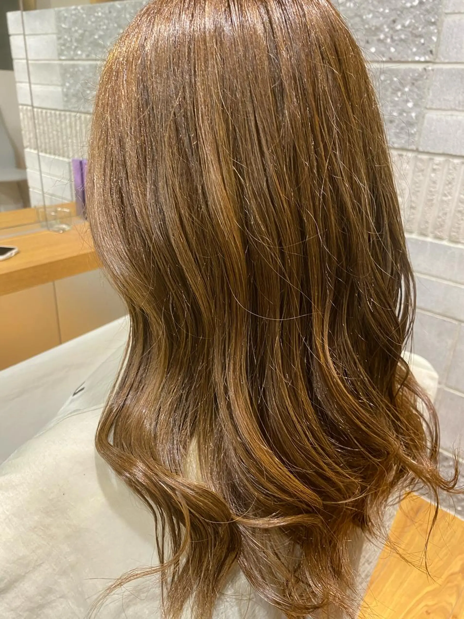 セミロング カラー ヘアアレンジ ベージュカラー ブリーチ 透明感カラー ブリーチなしカラー 久米 治仁のヘアスタイル