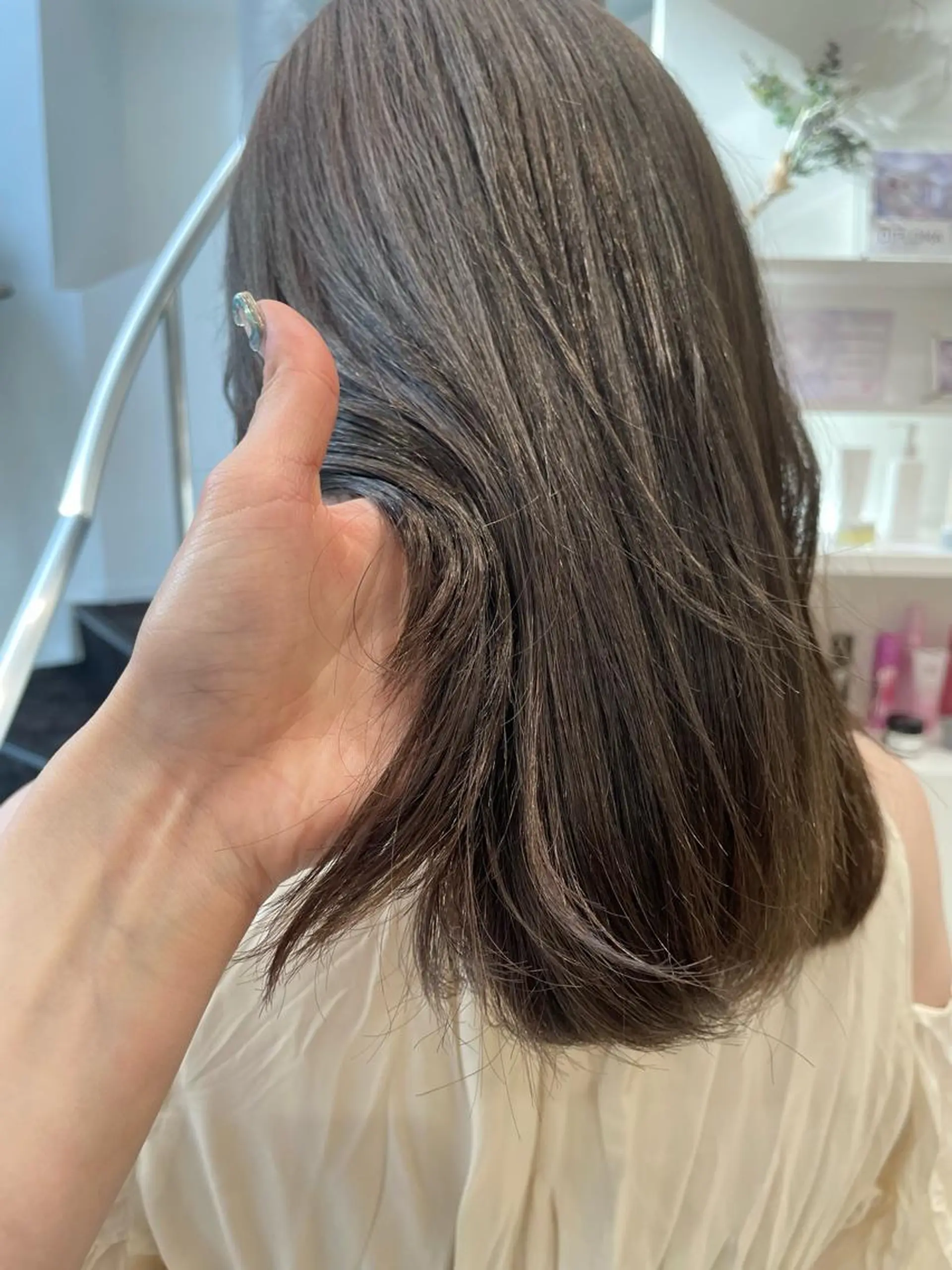 ミディアム カラー ベージュカラー カット ヘアカラー トリートメント ヘッドスパ BiBi 武田 あやのヘアスタイル