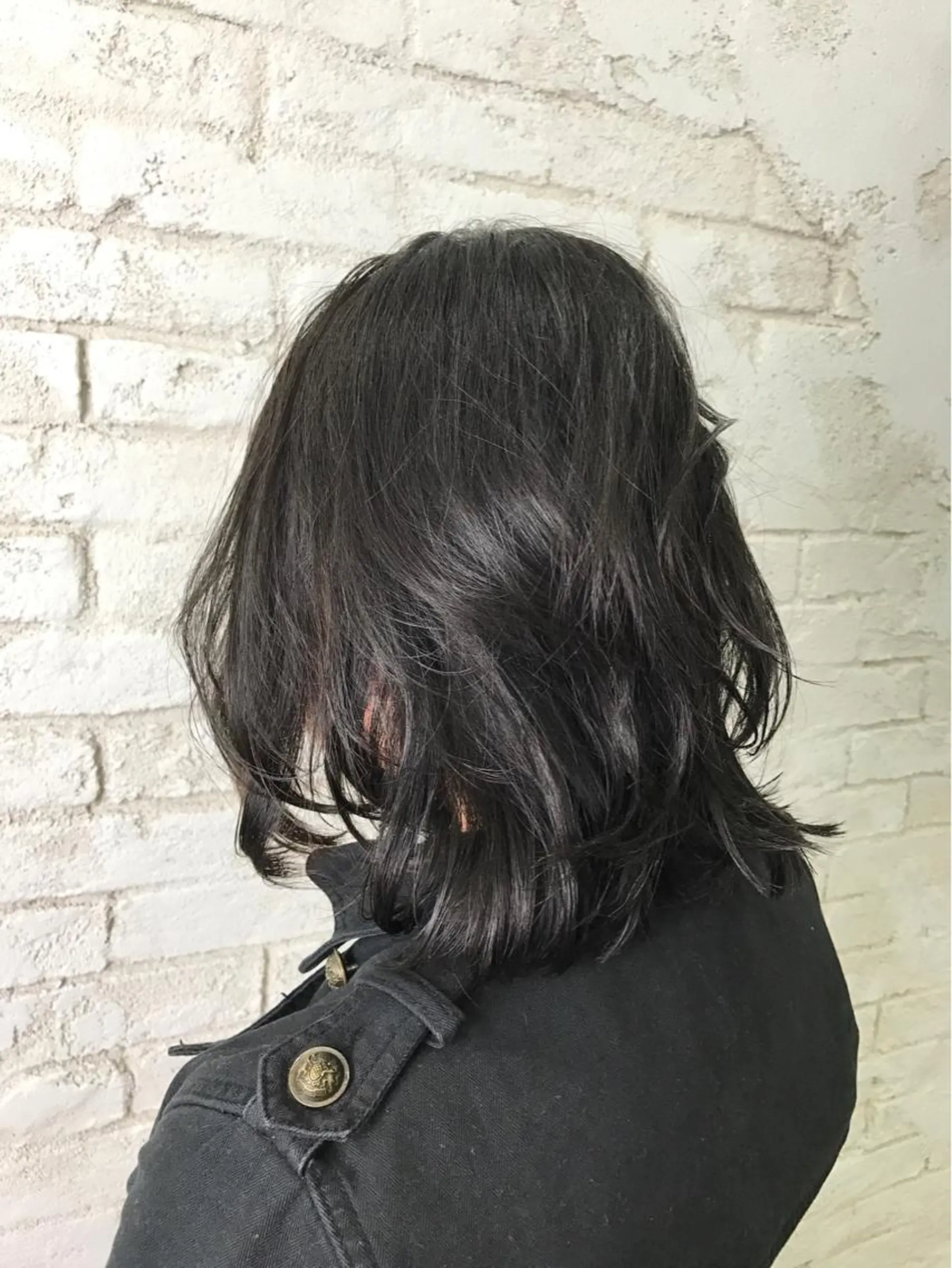 セミロング カラー パーマ ヘアアレンジ 韓国ヘア✨グレージュ カラーasamiのヘアスタイル