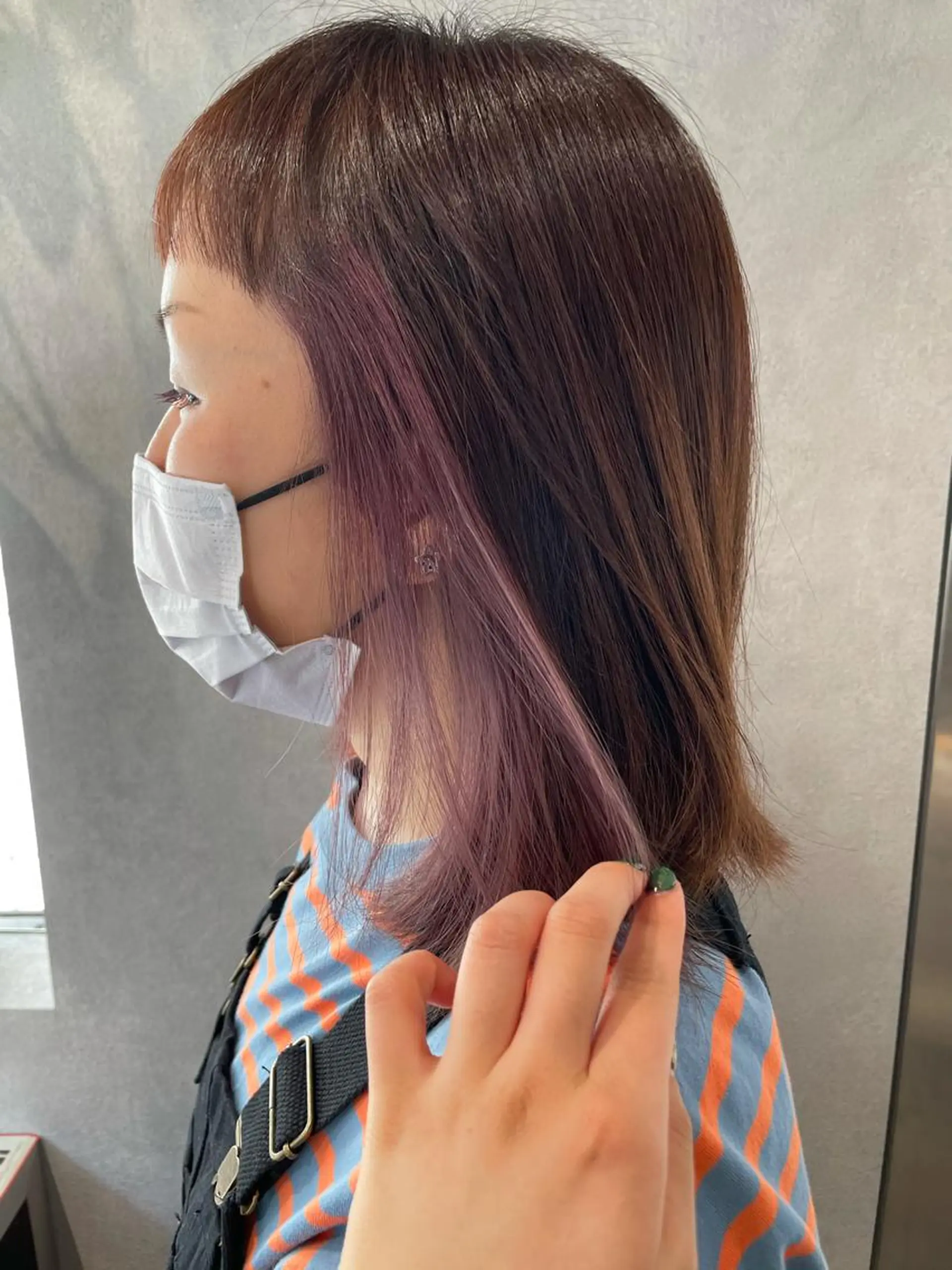 ミディアム カラー ラベンダーカラー ピンクカラー ピンクラベンダー ヘアカラー ナチュラル透明感🌱 小山美樹子のヘアスタイル