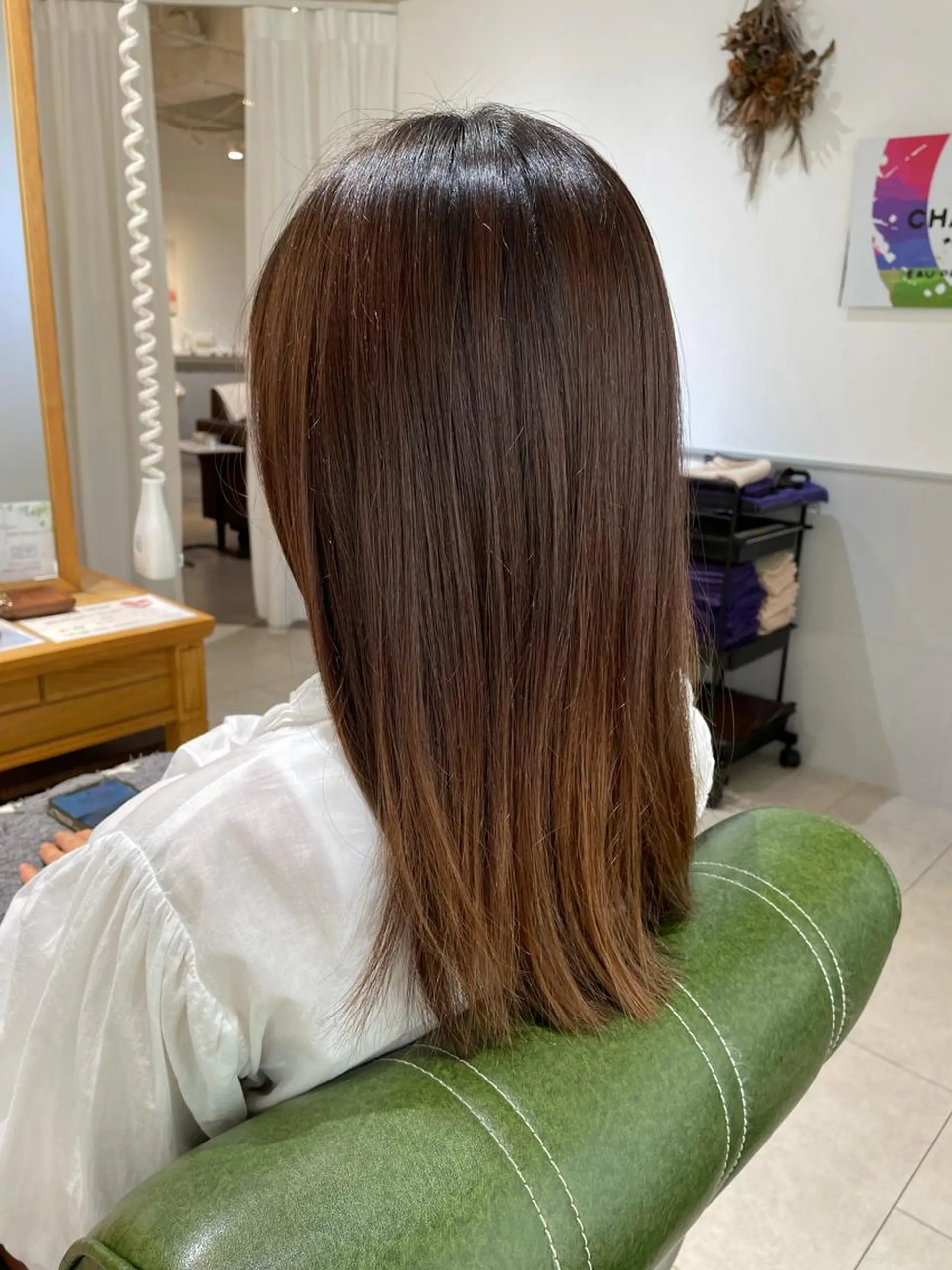 ミディアム カラー アクアカラー 髪質改善 トリートメント 過去一の柔髪ヘア 🌿IVYjoureのヘアスタイル