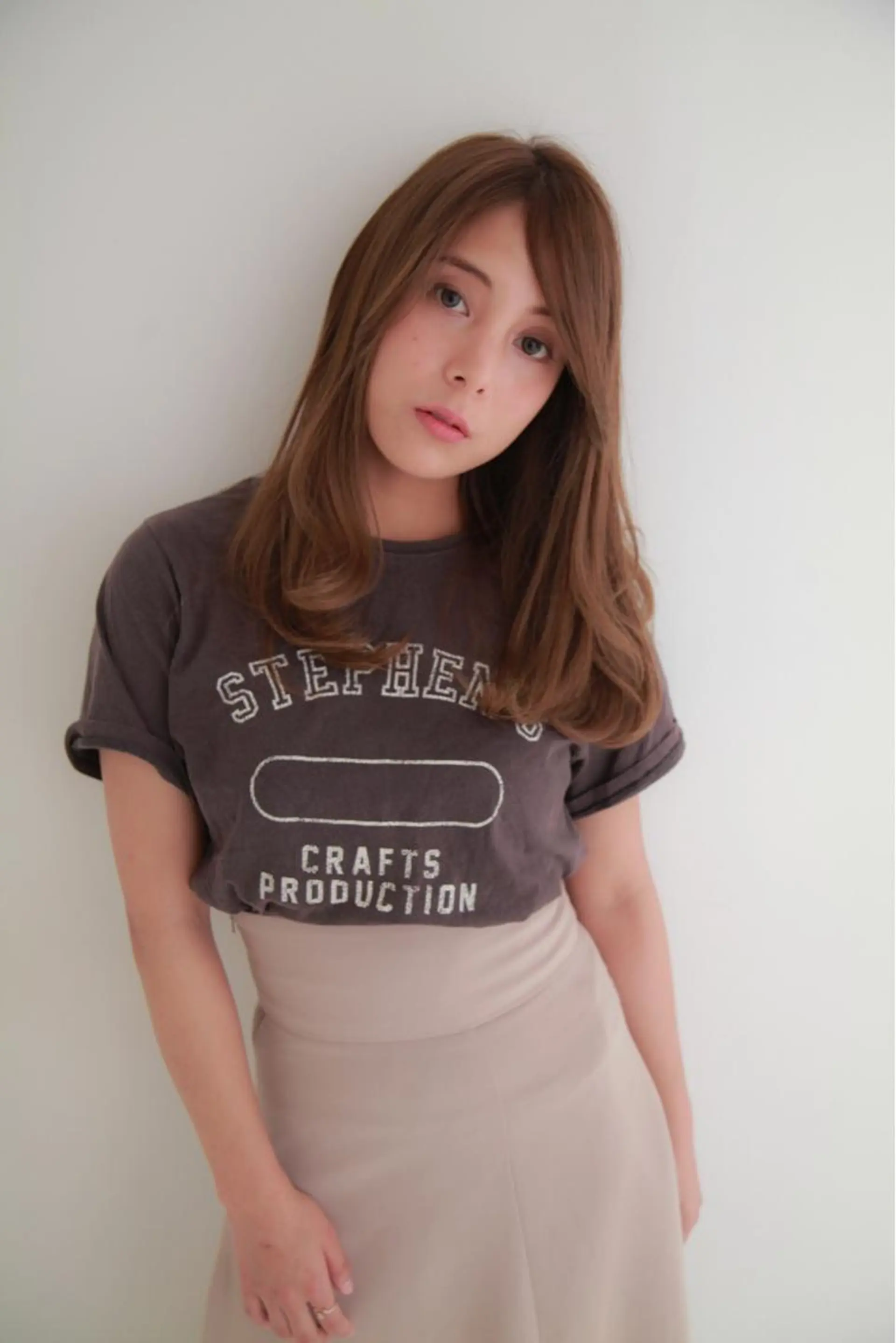 セミロング 縮毛矯正 岸川 恭子のヘアスタイル