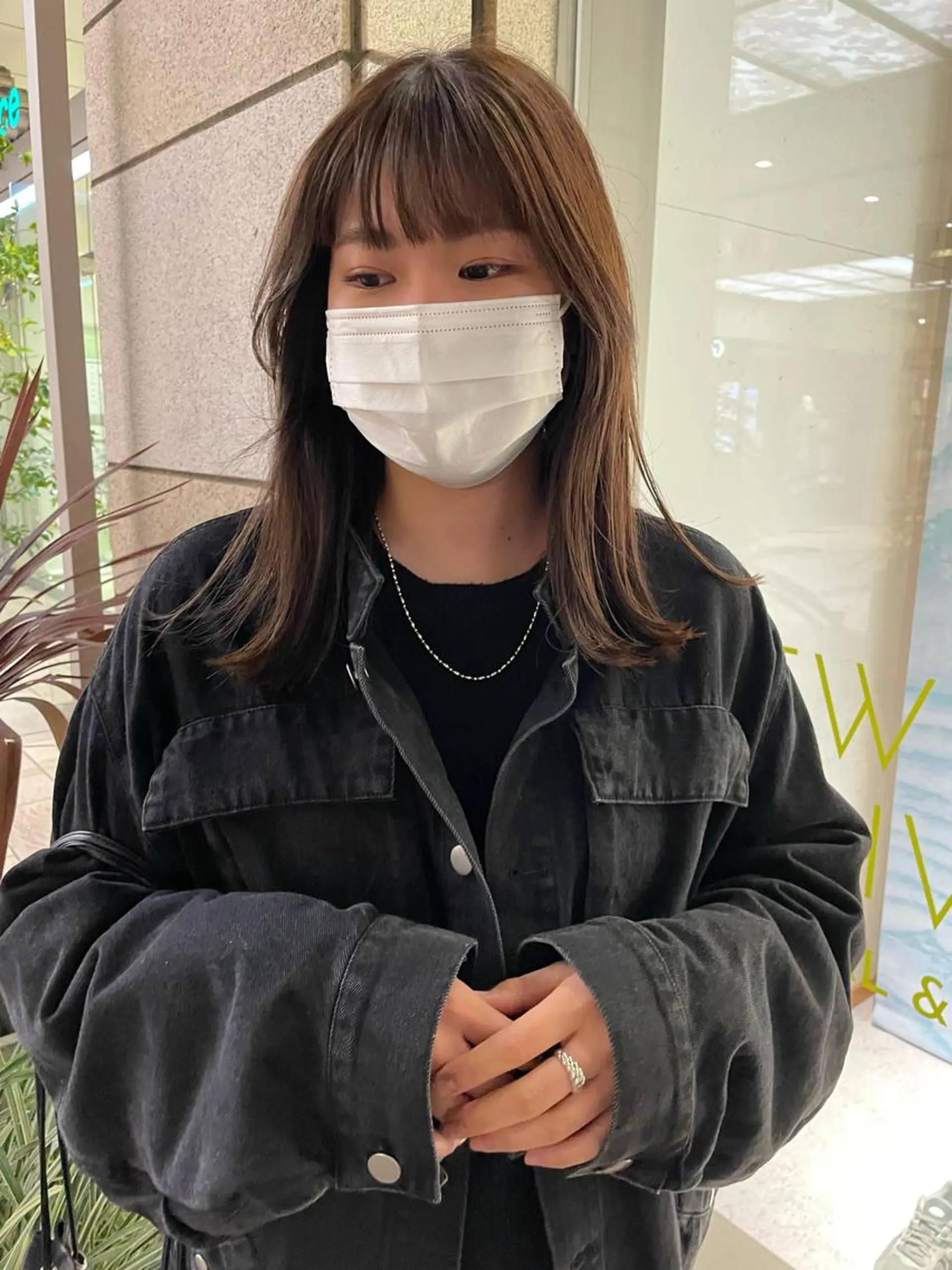 セミロング カラー くびれヘア カット ヘアカラー iet.所属・ウルフ/ボブ/耳ツボ ジュエリー◎ricoのヘアスタイル