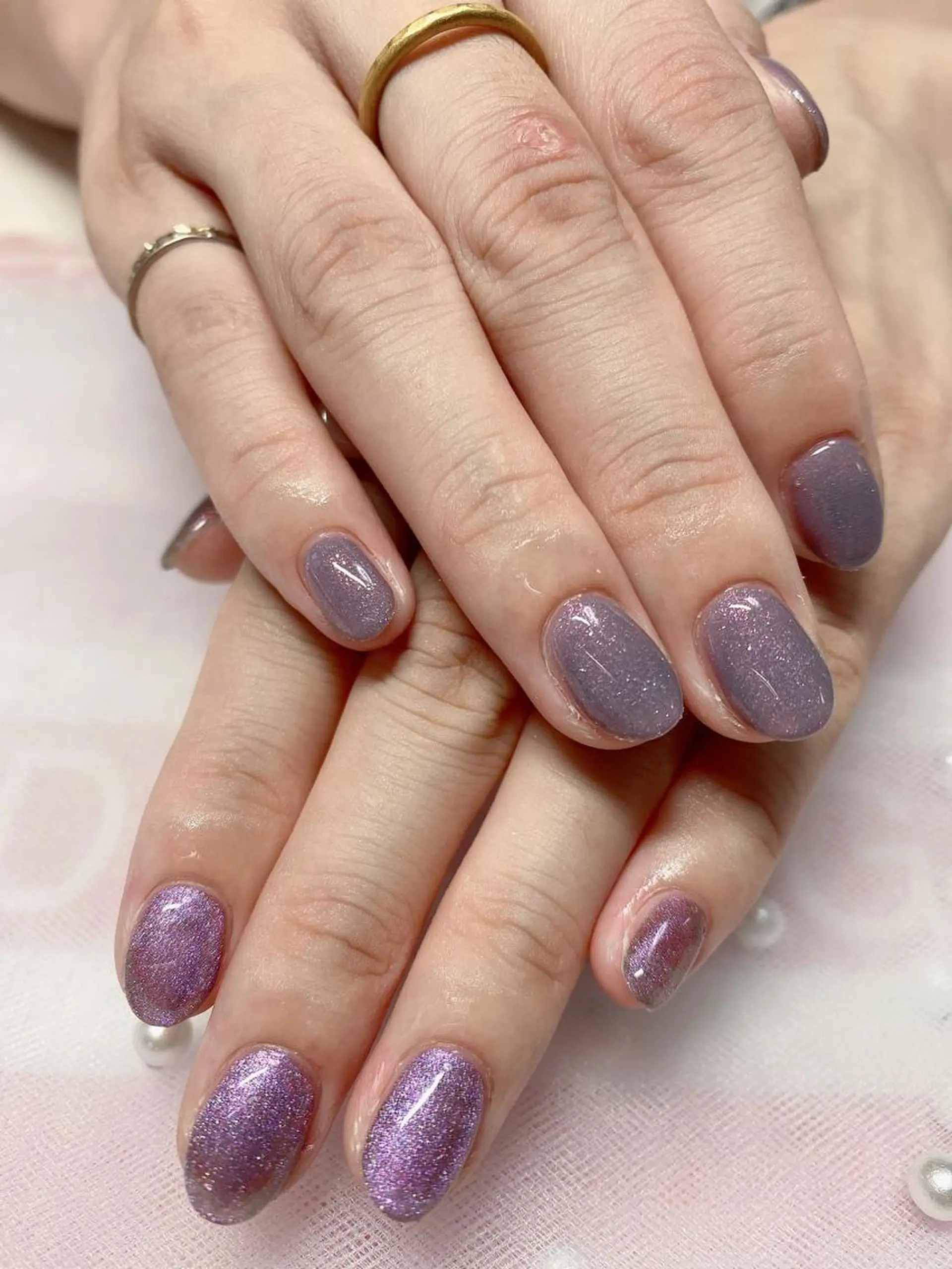 ネイル ブルー マグネットネイル ワンカラーネイル Jasmine nailsalon所属・ジャスミン ネイルサロンのネイルデザイン