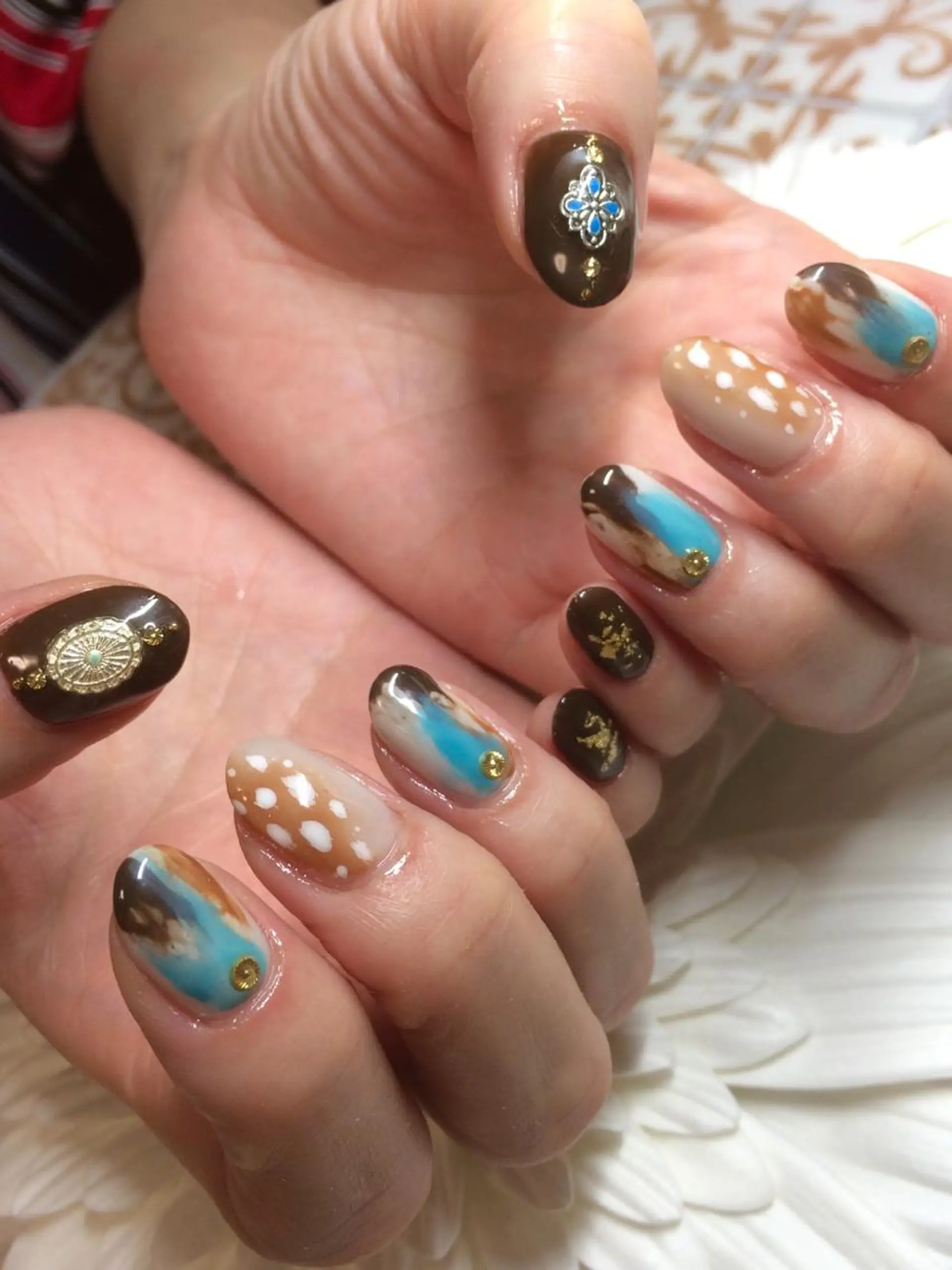 ネイル アニマル柄 ハンドネイル Nailsalon E's cafeのネイルデザイン