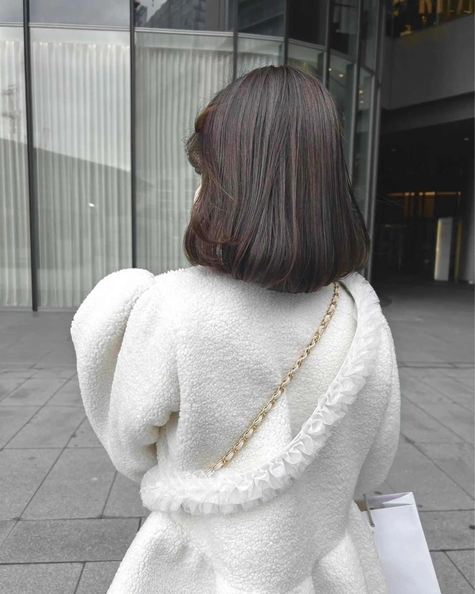 ミディアム ボブ 韓国風ヘア カット ヘアカラー トリートメント 梅田/髪質改善✨ 透明感カラー💕のヘアスタイル