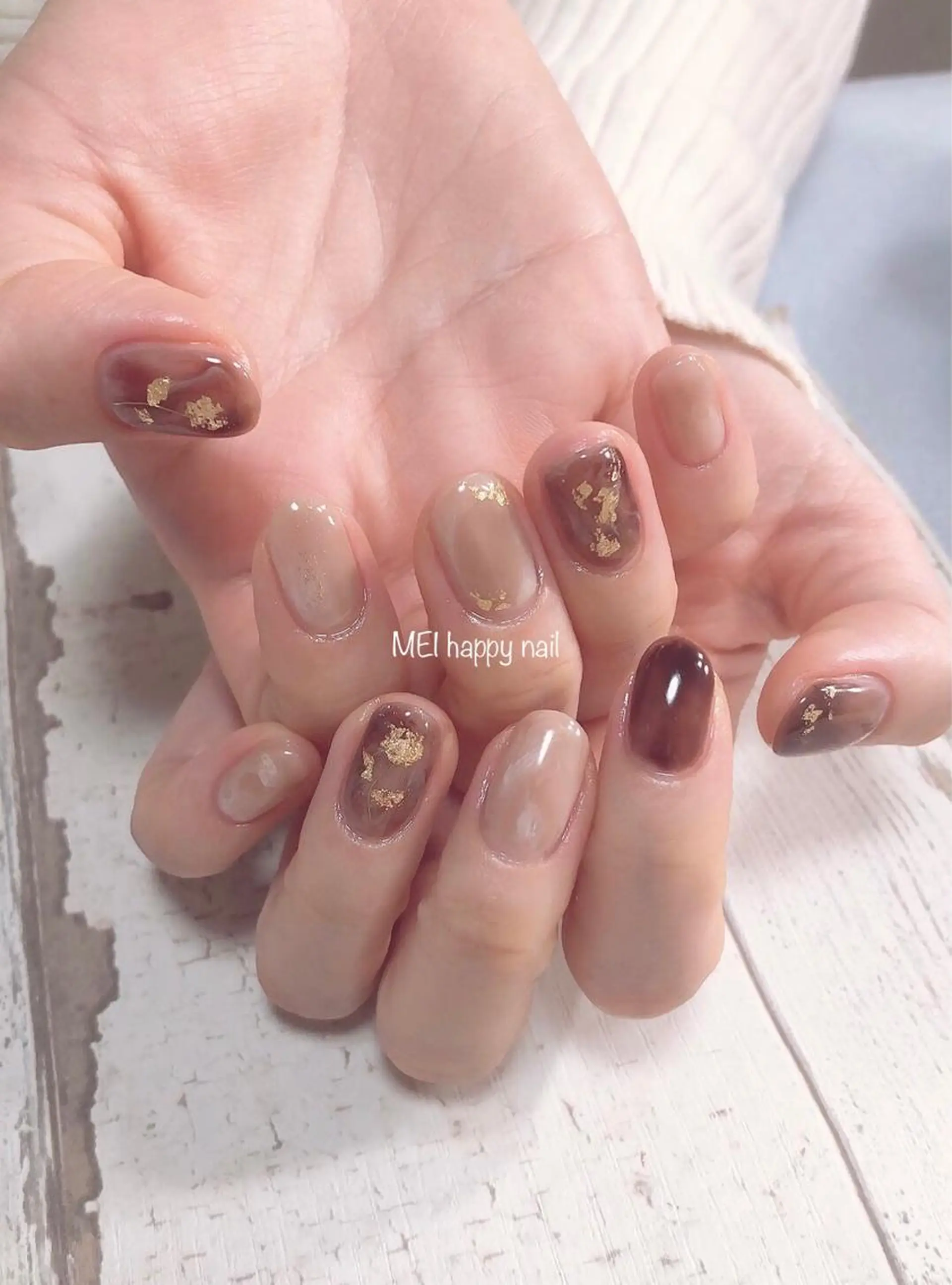 ネイル ジェルネイル ニュアンスネイル パラジェル 春ネイル 北浦和 自爪育成ケアのネイルデザイン