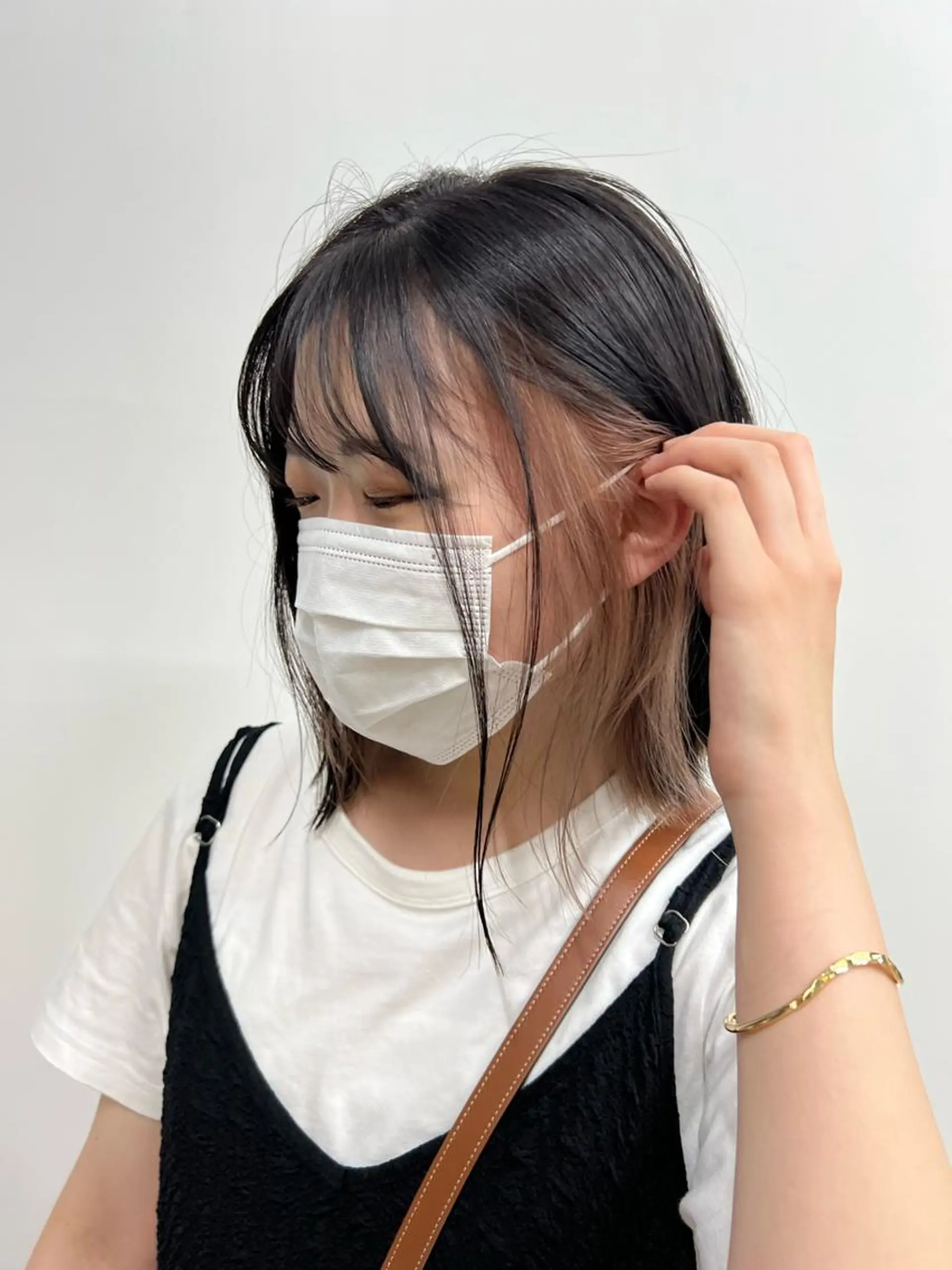 ミディアム カラー インナーカラー ヘアカラー 清水愛果/オリーブ カラー/透明感カラーのヘアスタイル