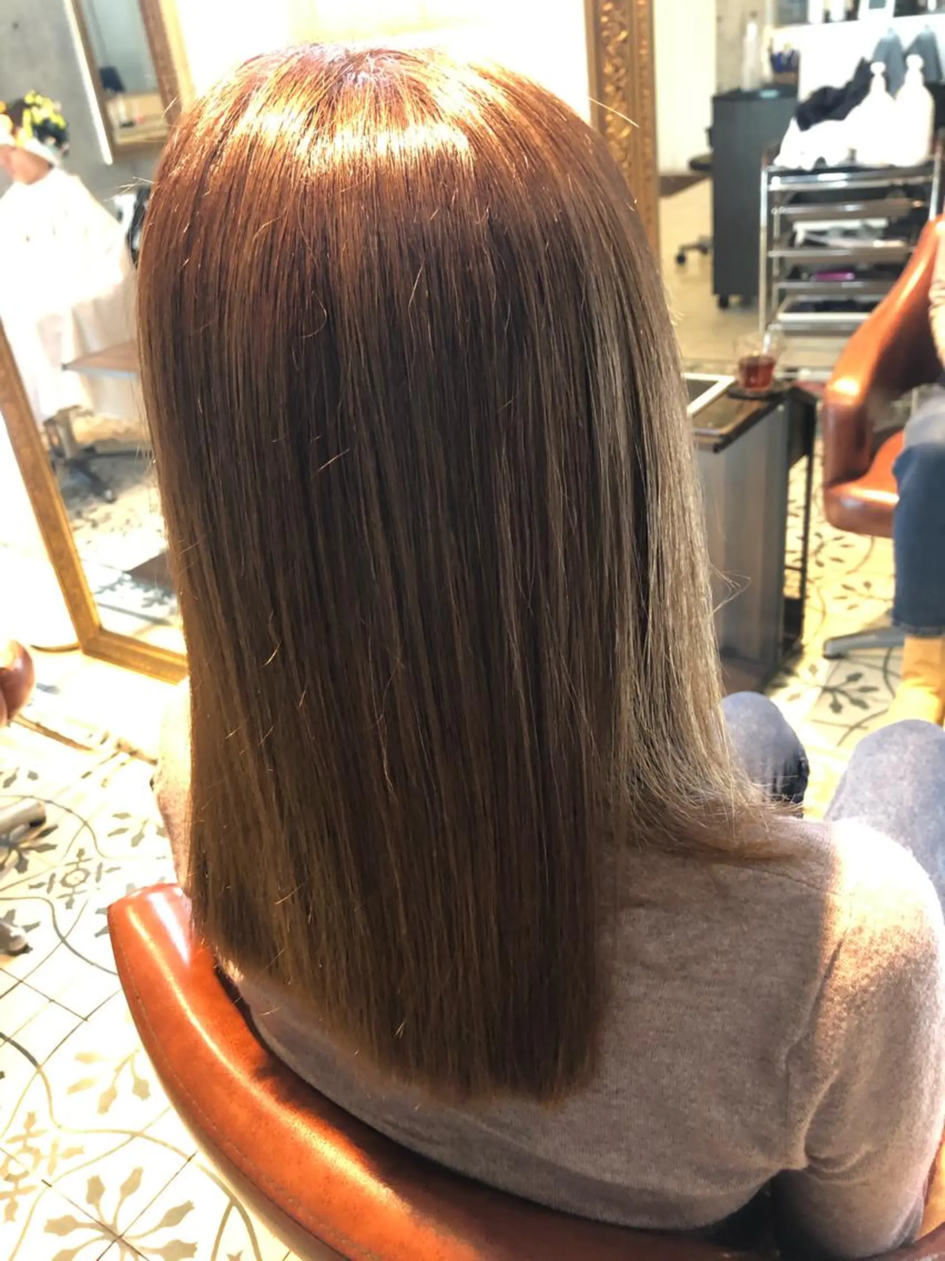 セミロング ヘアカラー トリートメント ✨髪質改善✨ 縮毛矯正/佐藤恵太のヘアスタイル