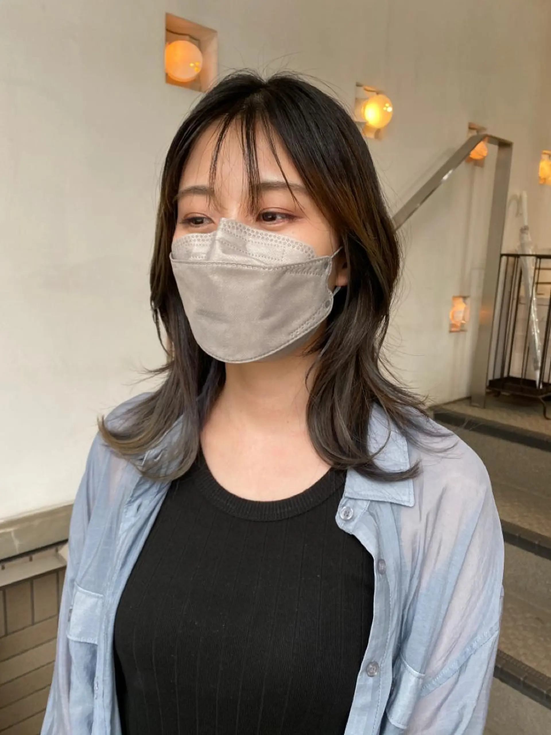 ミディアム カラー ヘアアレンジ ブリーチ デザインカラー グラデーションカラー シルバー カット ヘアカラー トリートメント ナカジ🌸ロブ/ボブ /前髪🌸のヘアスタイル