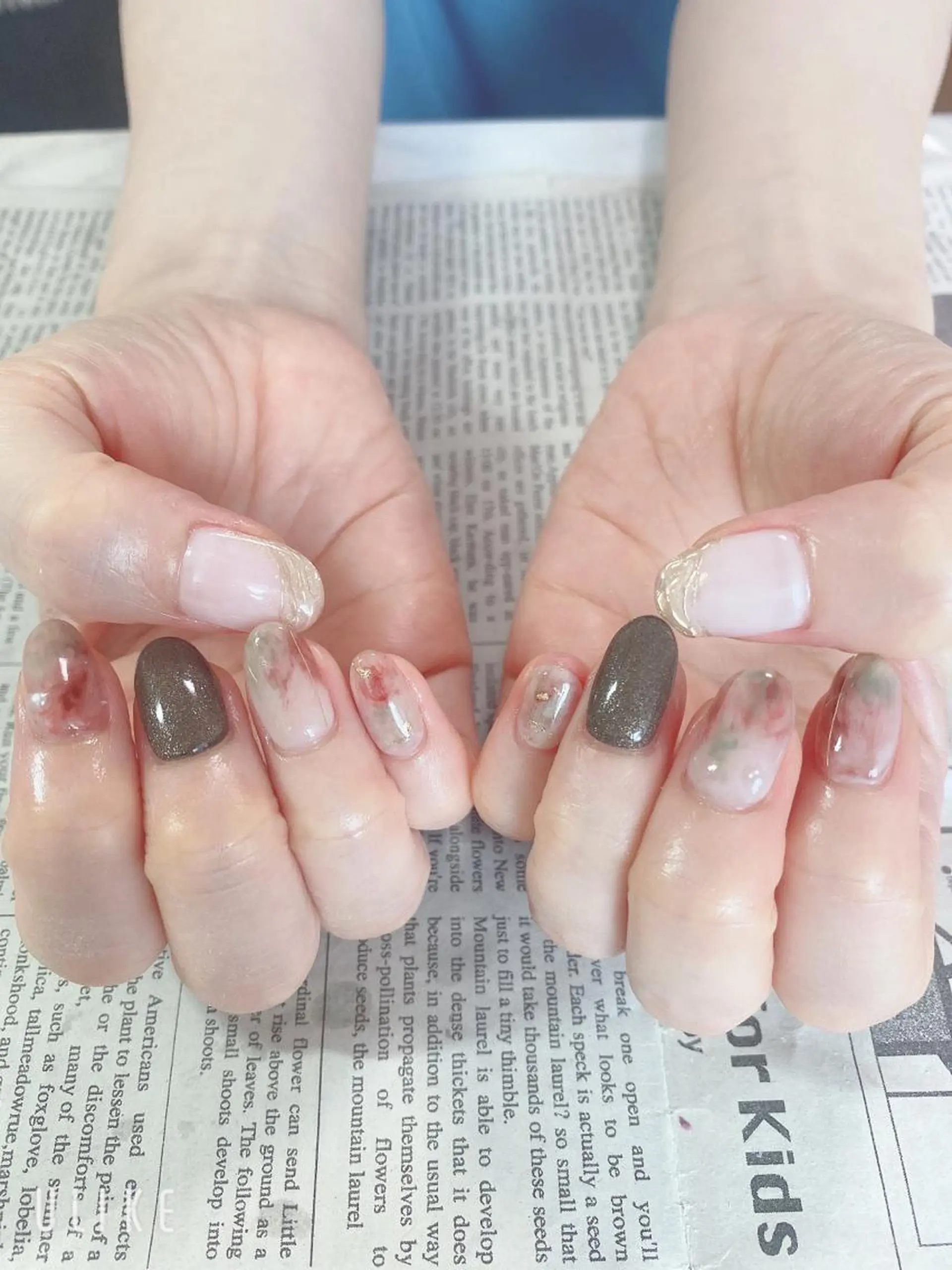 ネイル ミラーネイル ハンドネイル ハンドケア 森山 舞のネイルデザイン