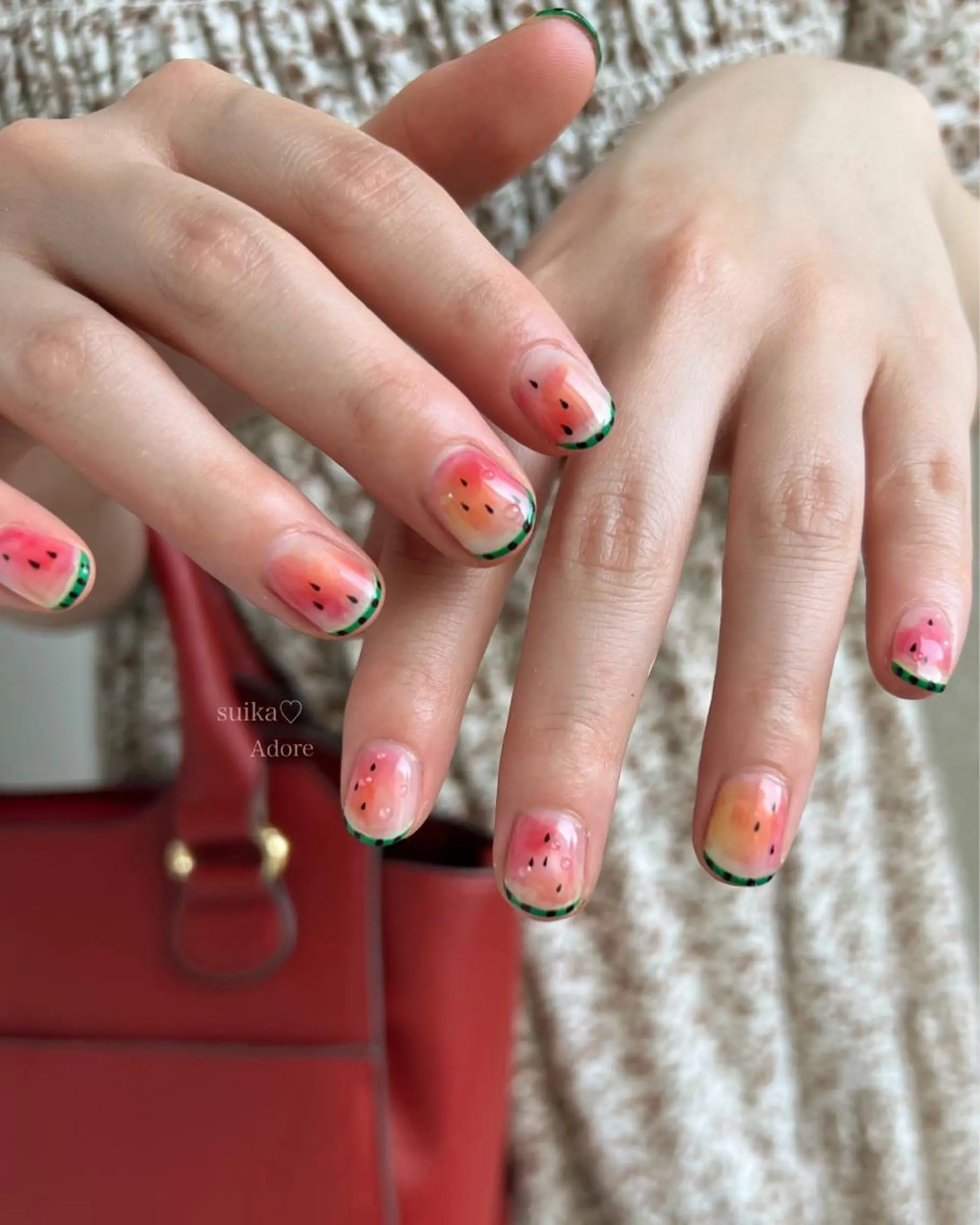 ネイル ショートネイル 夏ネイル ハンドネイル Nail Adore.のネイルデザイン