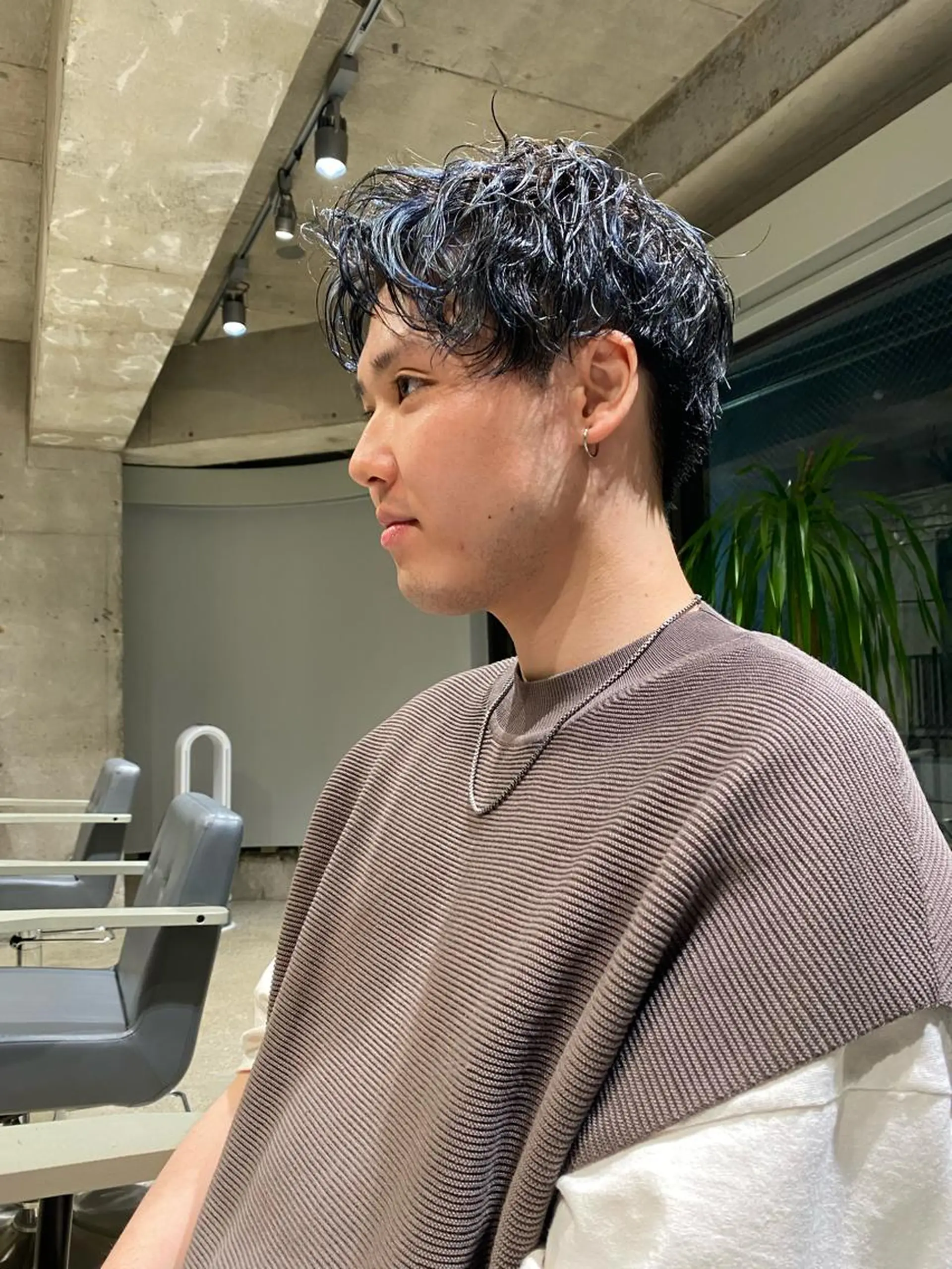 ショート メンズ メンズハイライト ハイライト deco所属・無料カットモデル 丸川英心のヘアスタイル