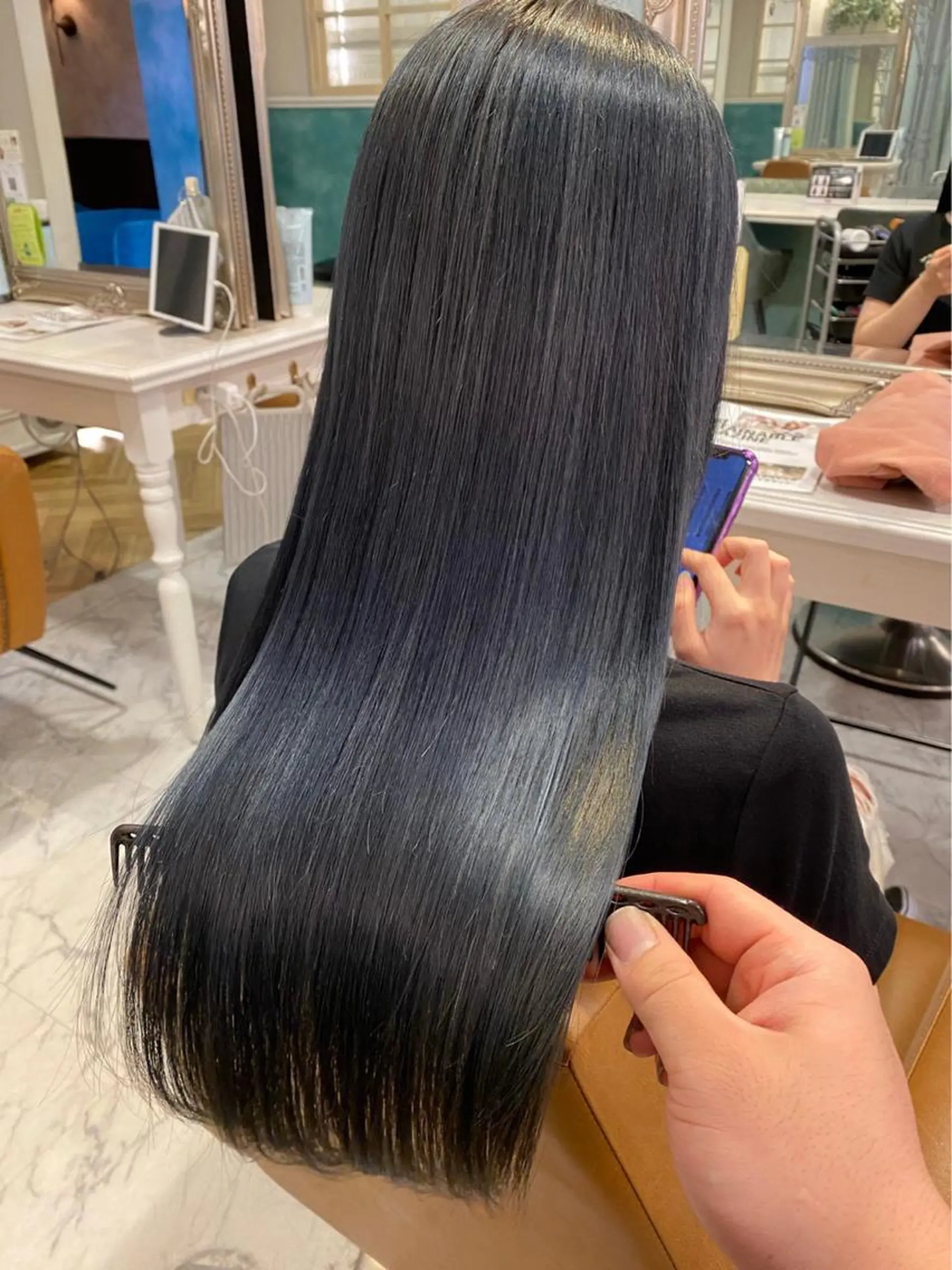 ロング トリートメント ヘアカラー トリートメント ケアカラー/縮毛矯正 /レイヤー/板垣光采のヘアスタイル