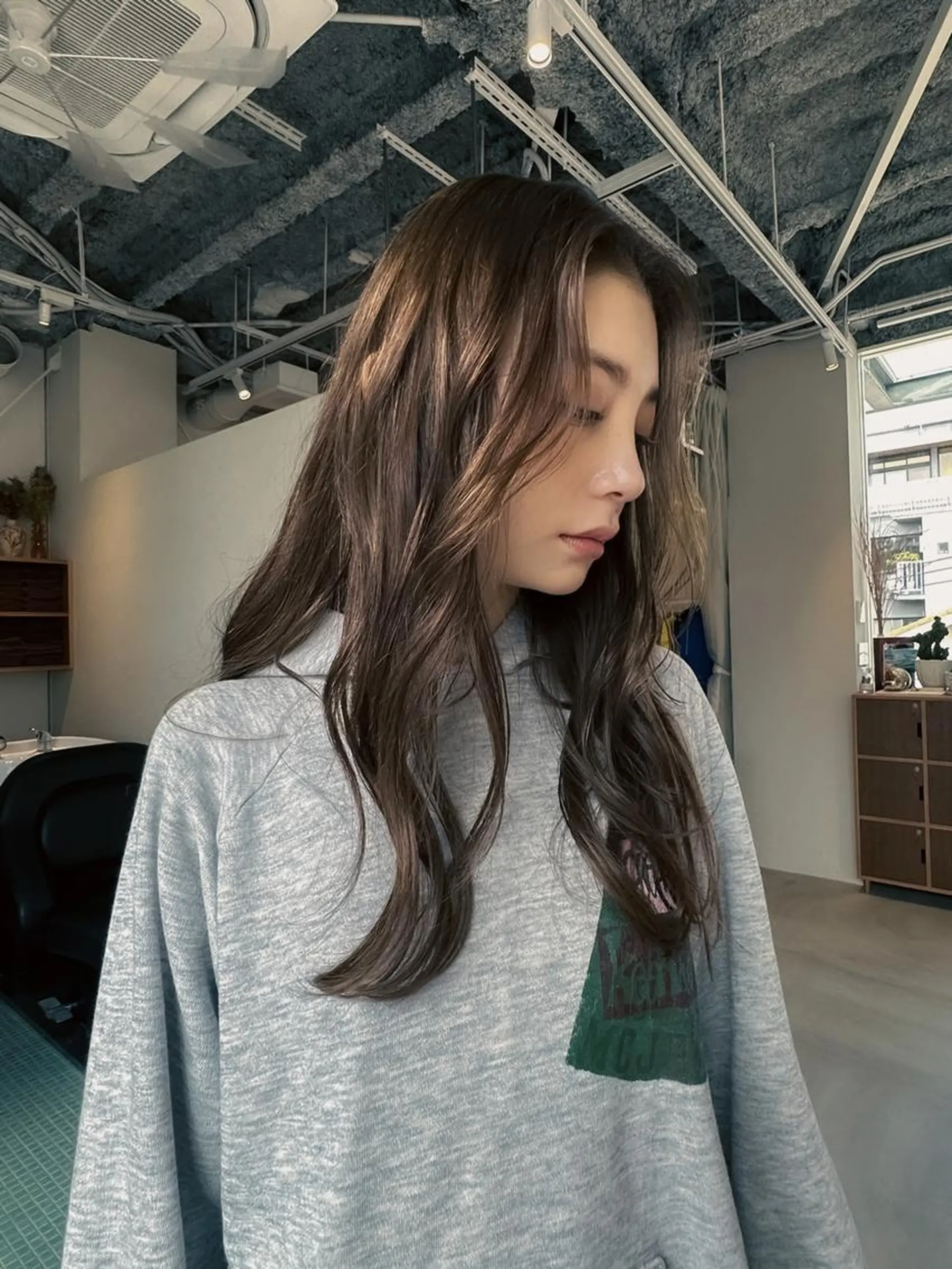 ミディアム カット パーマ 縮毛矯正 トリートメント yelm (official)のヘアスタイル