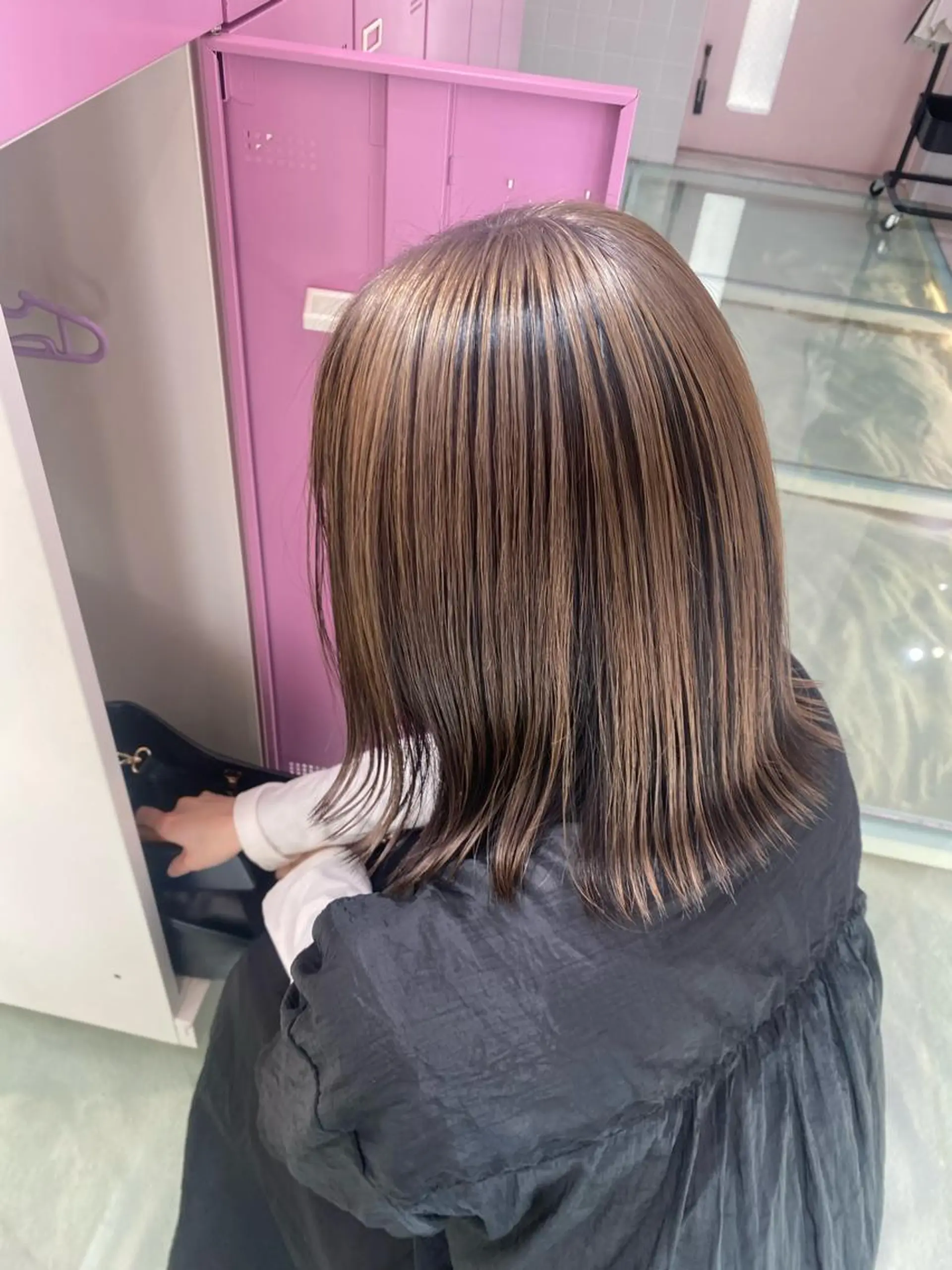 カラー ブリーチ ヘアカラー トリートメント ヘアセット 楓🦋韓国系レイヤー / 透明感カラー🤍のヘアスタイル