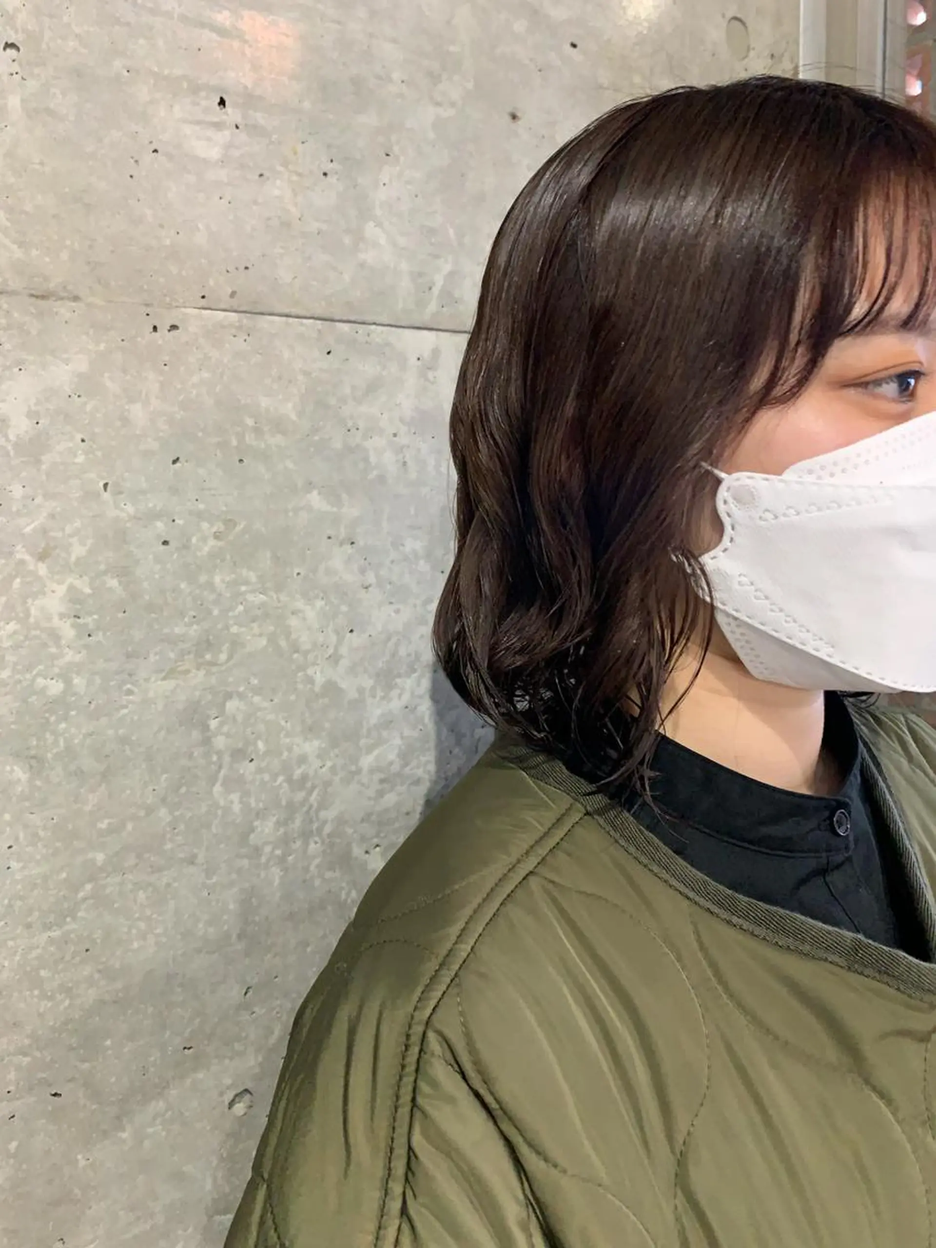 ミディアム パーマ ボブパーマコテ巻き風 パーマNo1深江秀平のヘアスタイル