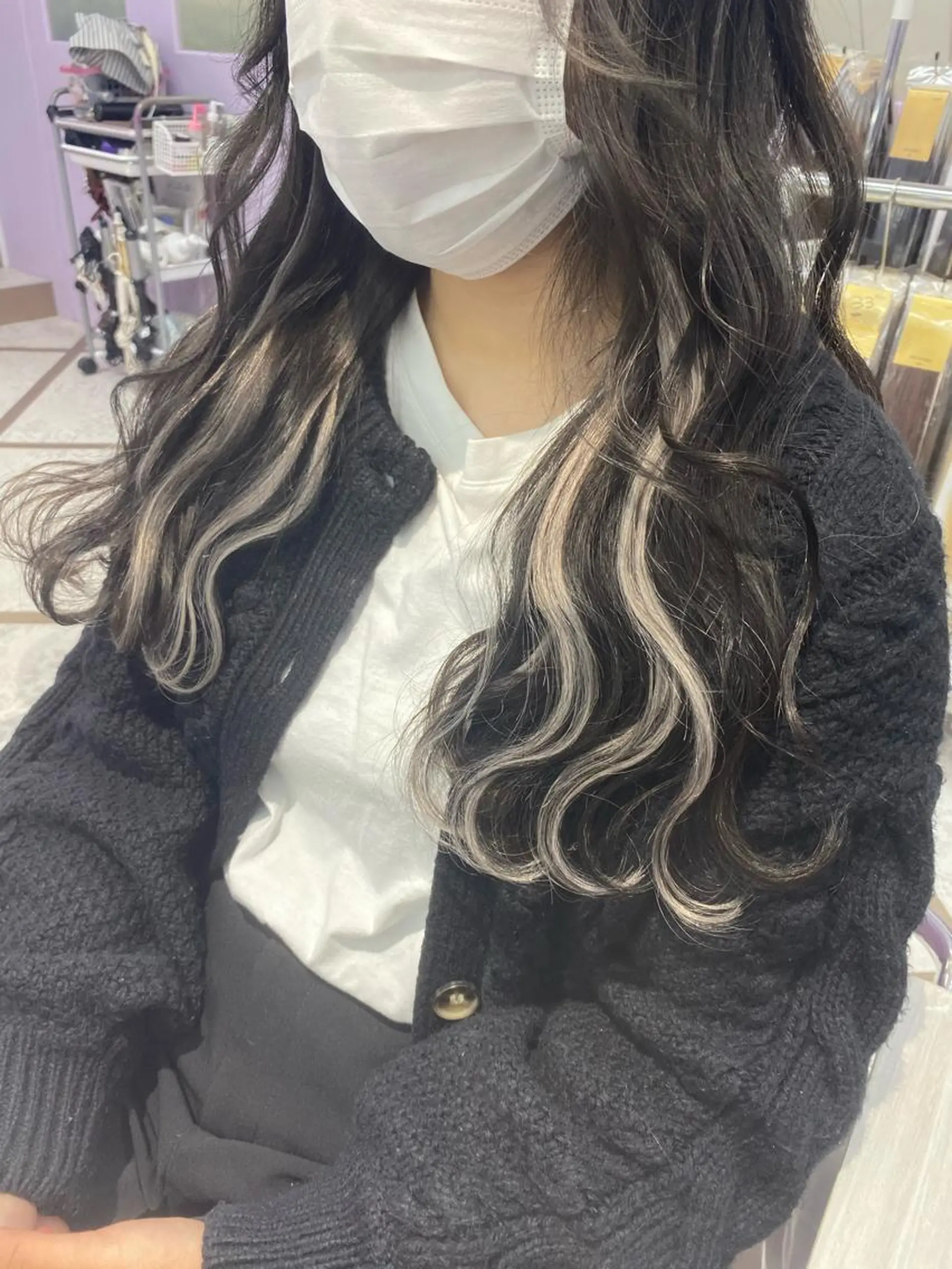 セミロング エクステ Cielro【 シェイロ 】所属・Cielro/ダブル カラー/西田咲希のヘアスタイル