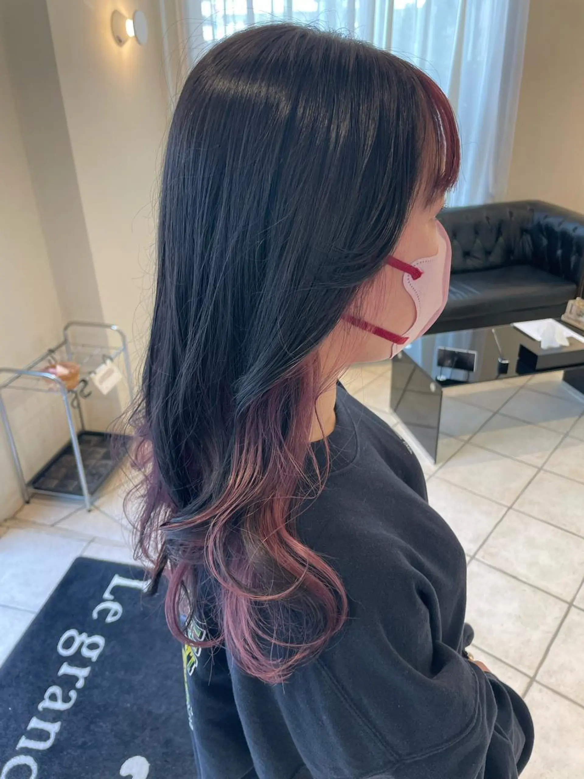 ロング パープルカラー トリートメント 韓国風ヘア♡ runaのヘアスタイル