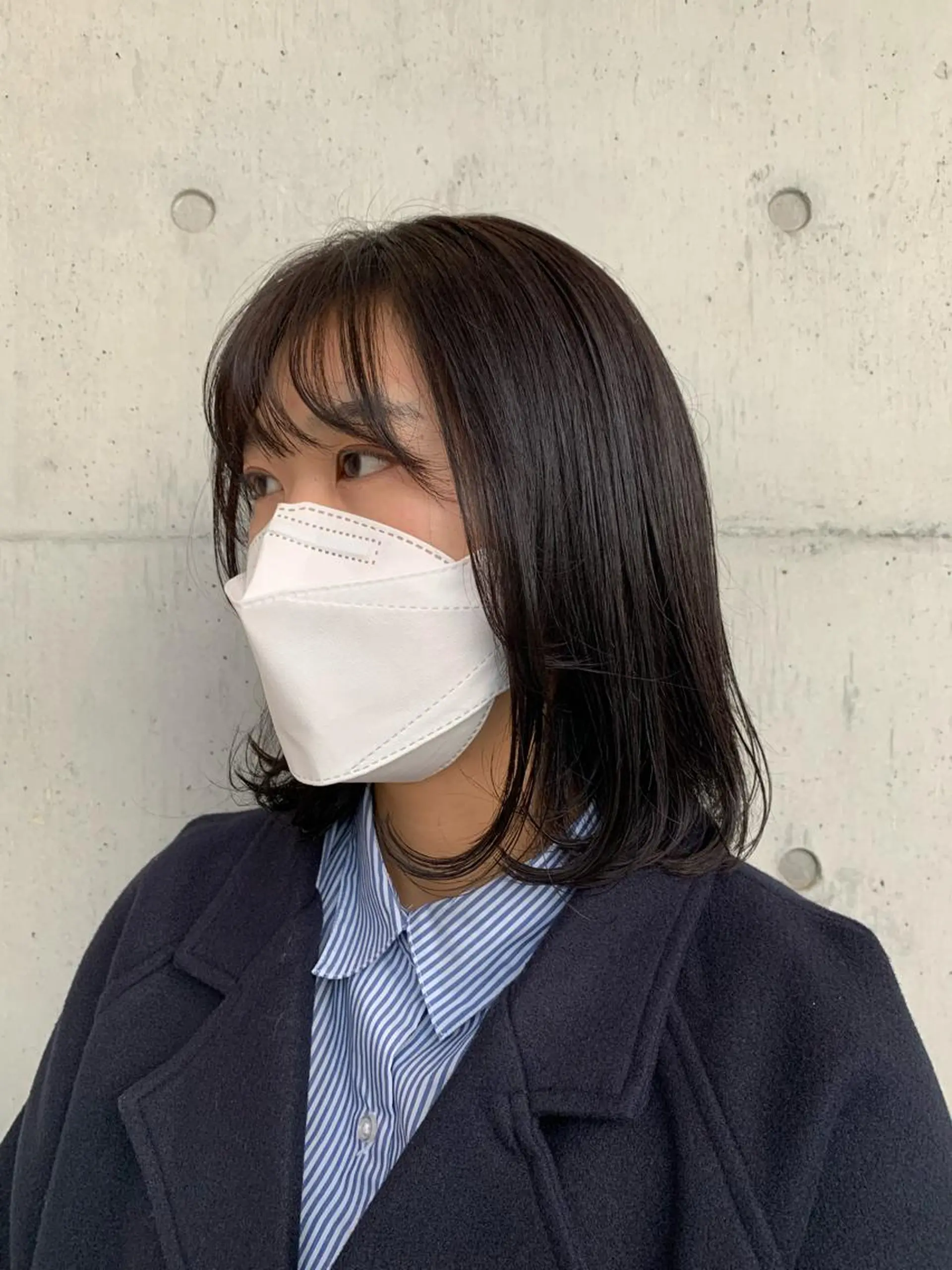 ミディアム カラー ボブ タンバルモリ 韓国風ヘア カネコ ユカリのヘアスタイル