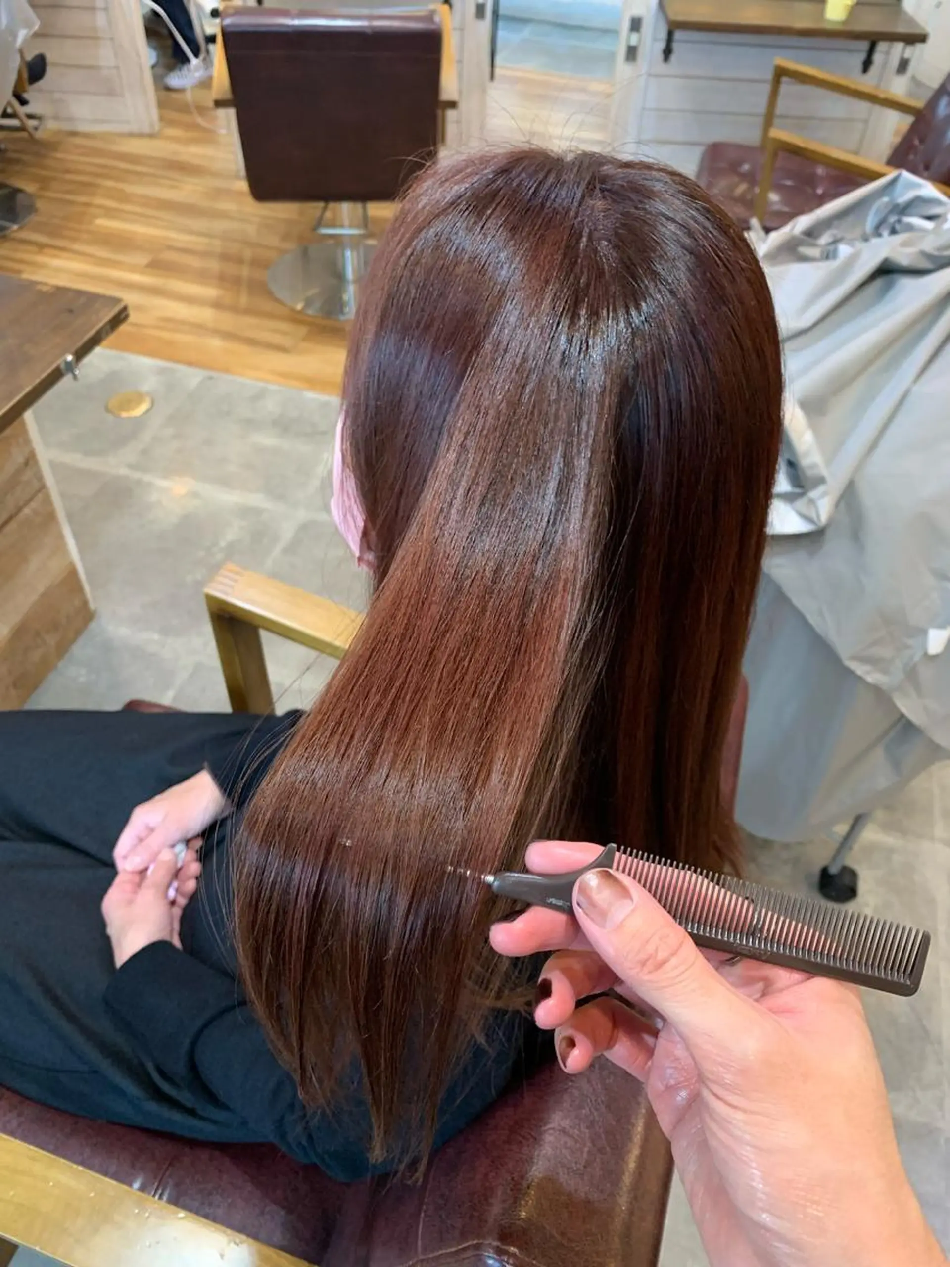 ロング ヘアカラー トリートメント CECIL hair なんば店所属・メンズパーマ 艶髪☆店長☆有馬のヘアスタイル