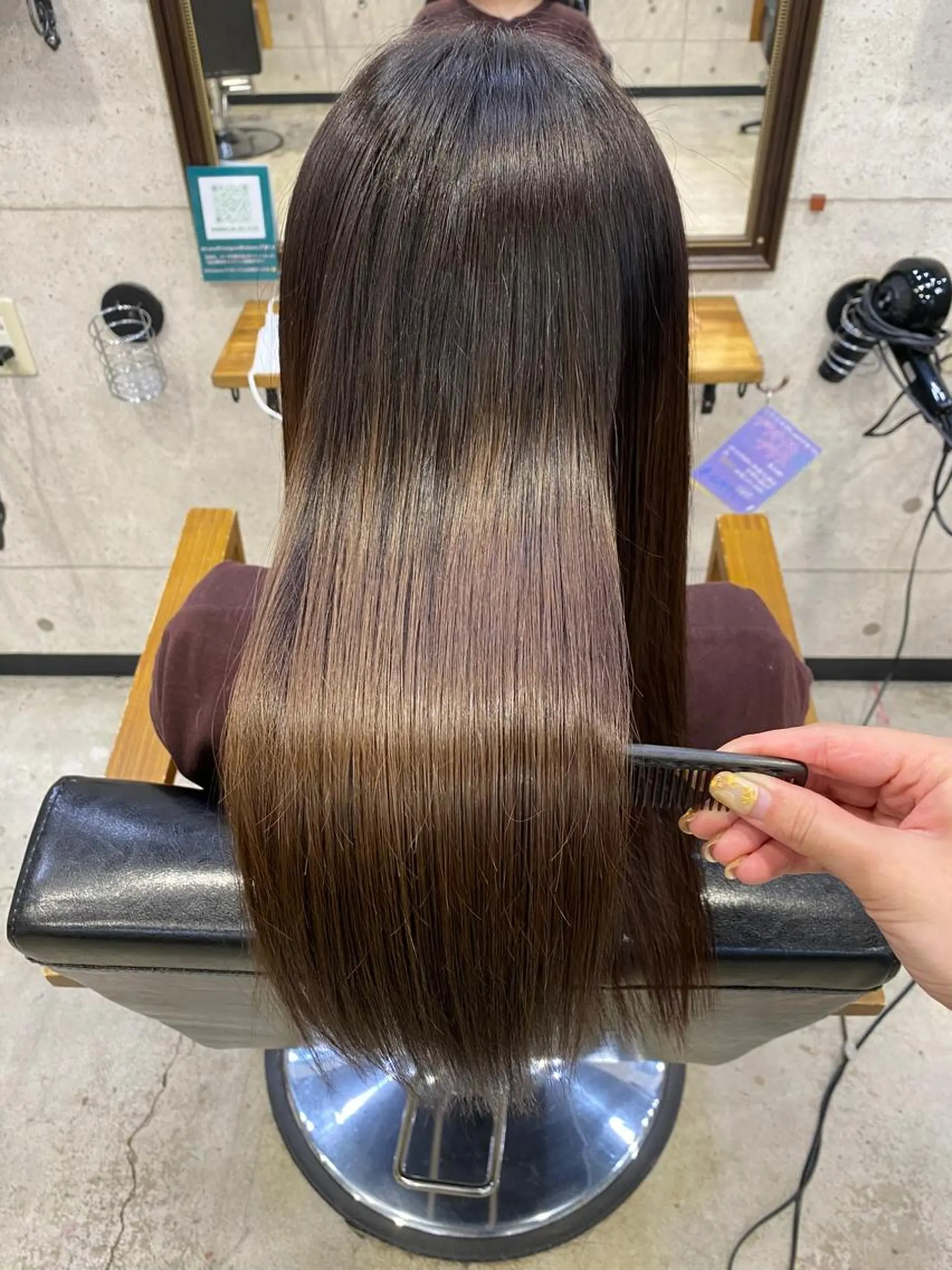 ロング 髪質改善 トリートメント 【透明感カラー‎✨】 中島日菜のヘアスタイル