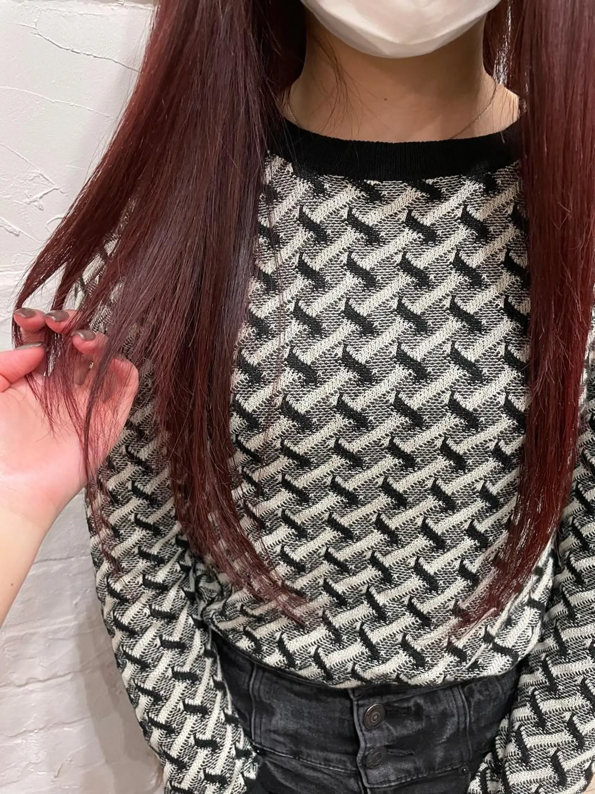 ロング カラー レッドカラー ヘアカラー トリートメント 【ピンク/韓国ヘア/ ヘアセット】亜海のヘアスタイル