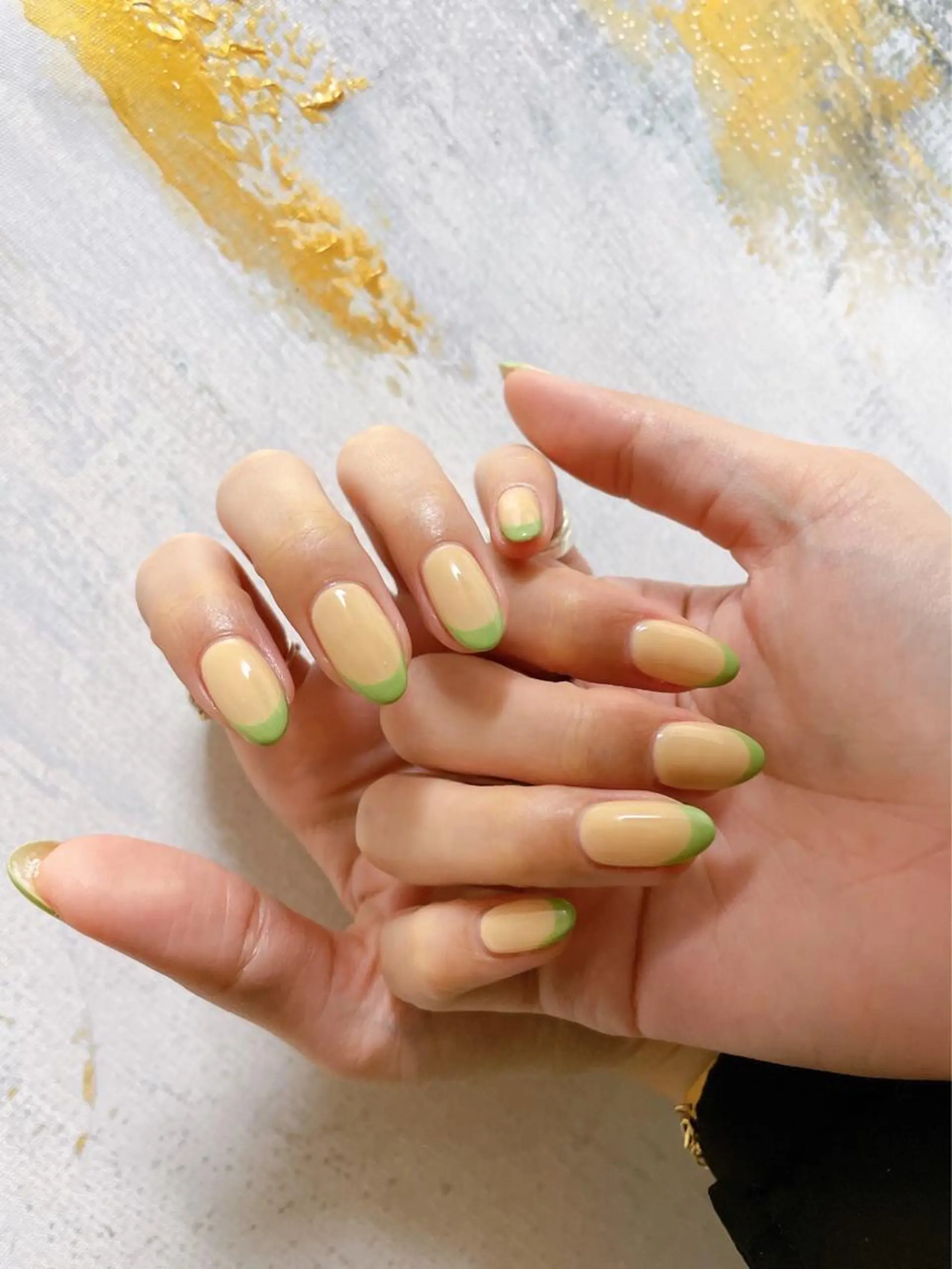 ネイル 桜ネイル フレンチネイル ジェルネイル ガラスフレンチ 韓国ネイル ハンドネイル kiki nail 二子玉川のネイルデザイン