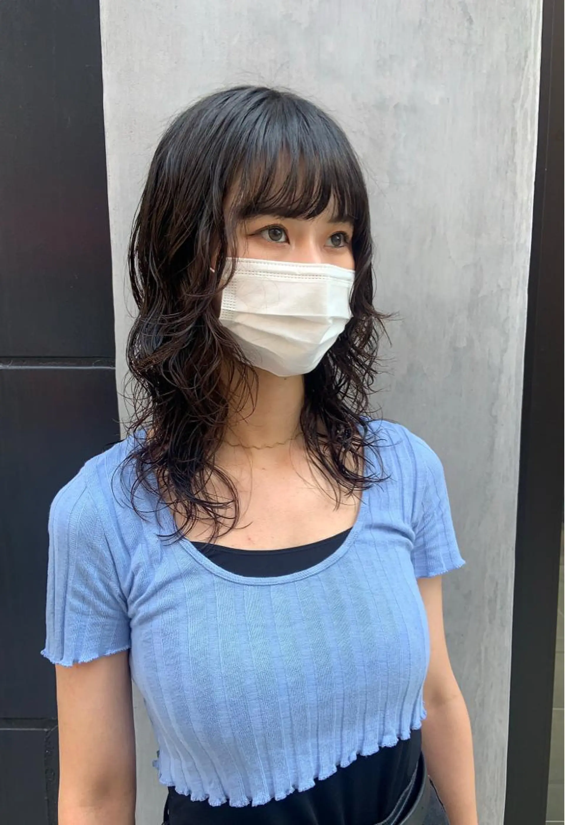 ミディアム カラー パーマ ミディアムパーマ ウルフカット ♡ma ki♡のヘアスタイル