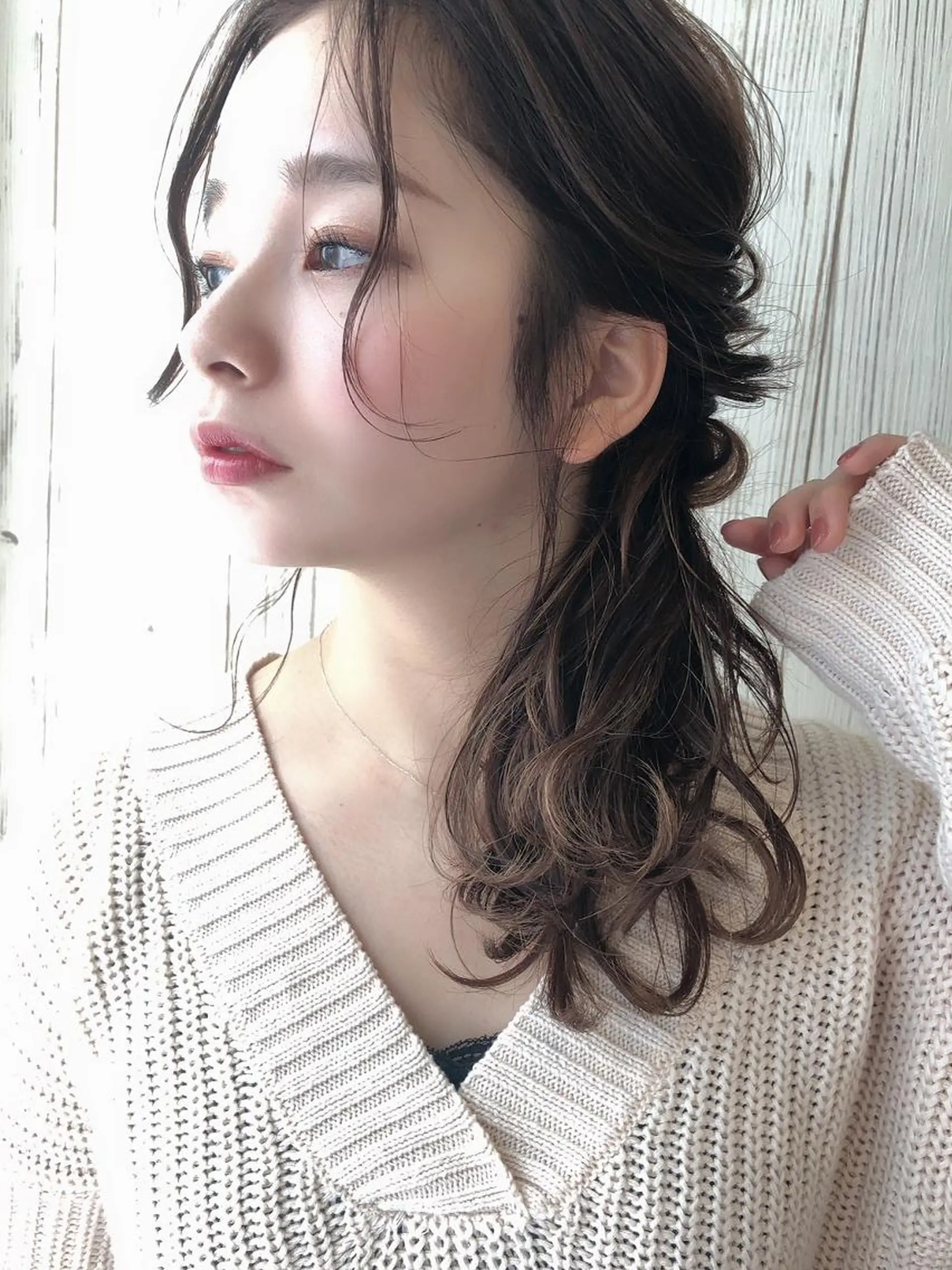 ミディアム カラー ヘアアレンジ 結婚式・ブライダル 髪飾り 🎊ルービック 京橋店💛のヘアスタイル
