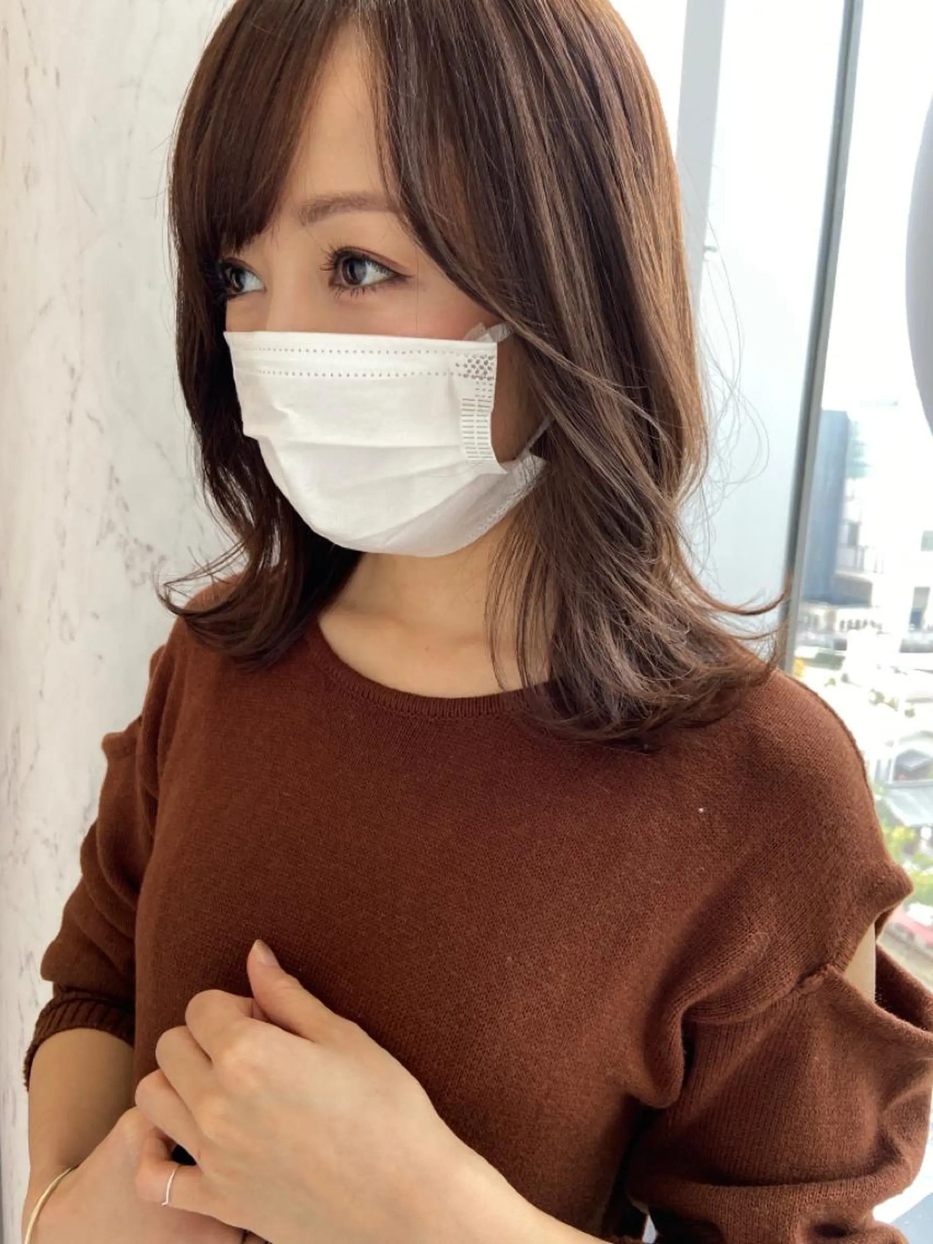 ミディアム カラー パーマ ヘアアレンジ カット ヘアカラー トリートメント ヘッドスパ 小田 莉加子のヘアスタイル