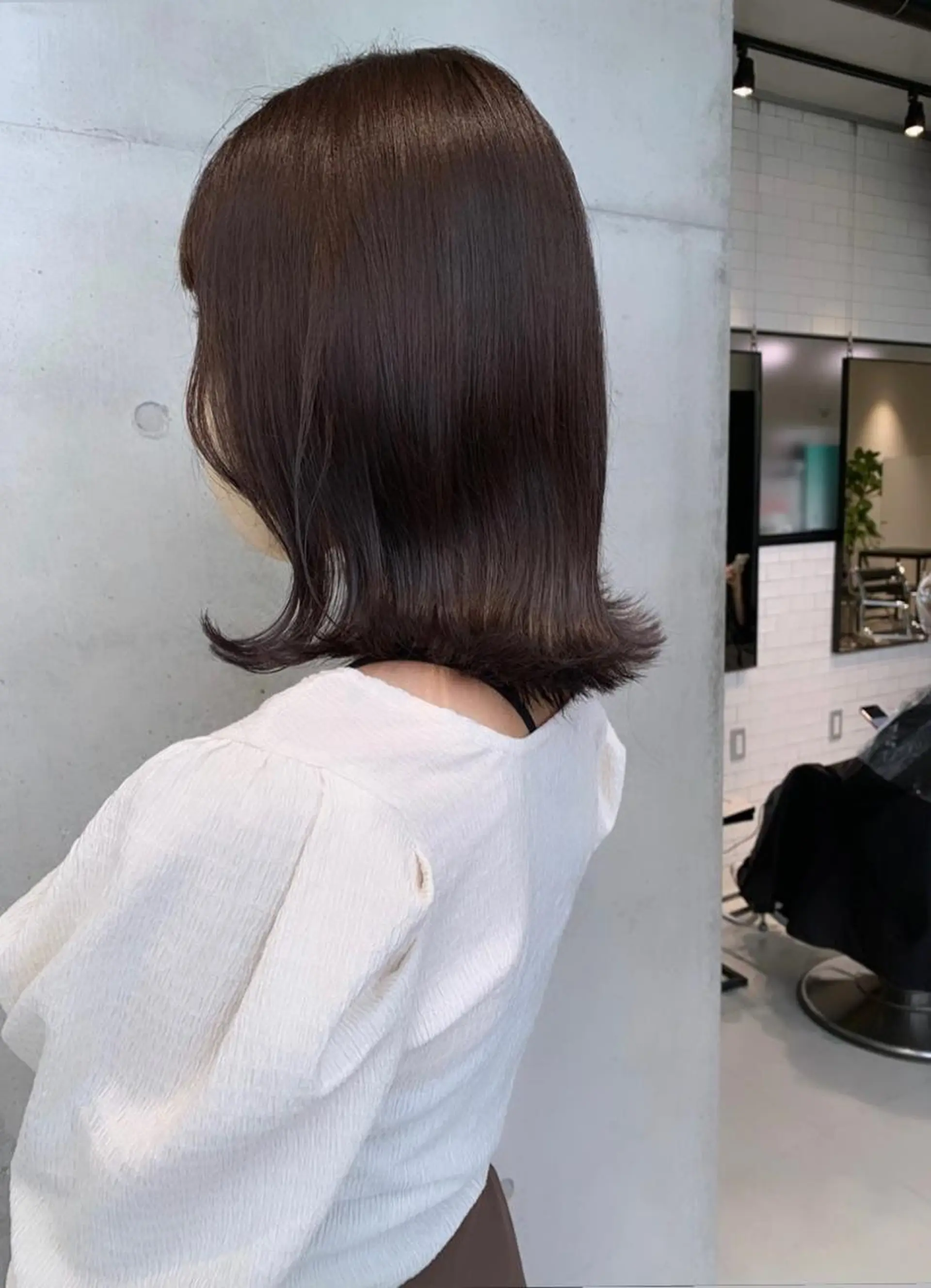 ミディアム カラー カット ヘアカラー トリートメント ヘッドスパ ヘアセット 透明感/オリーブ/ グレージュ/YUKAのヘアスタイル