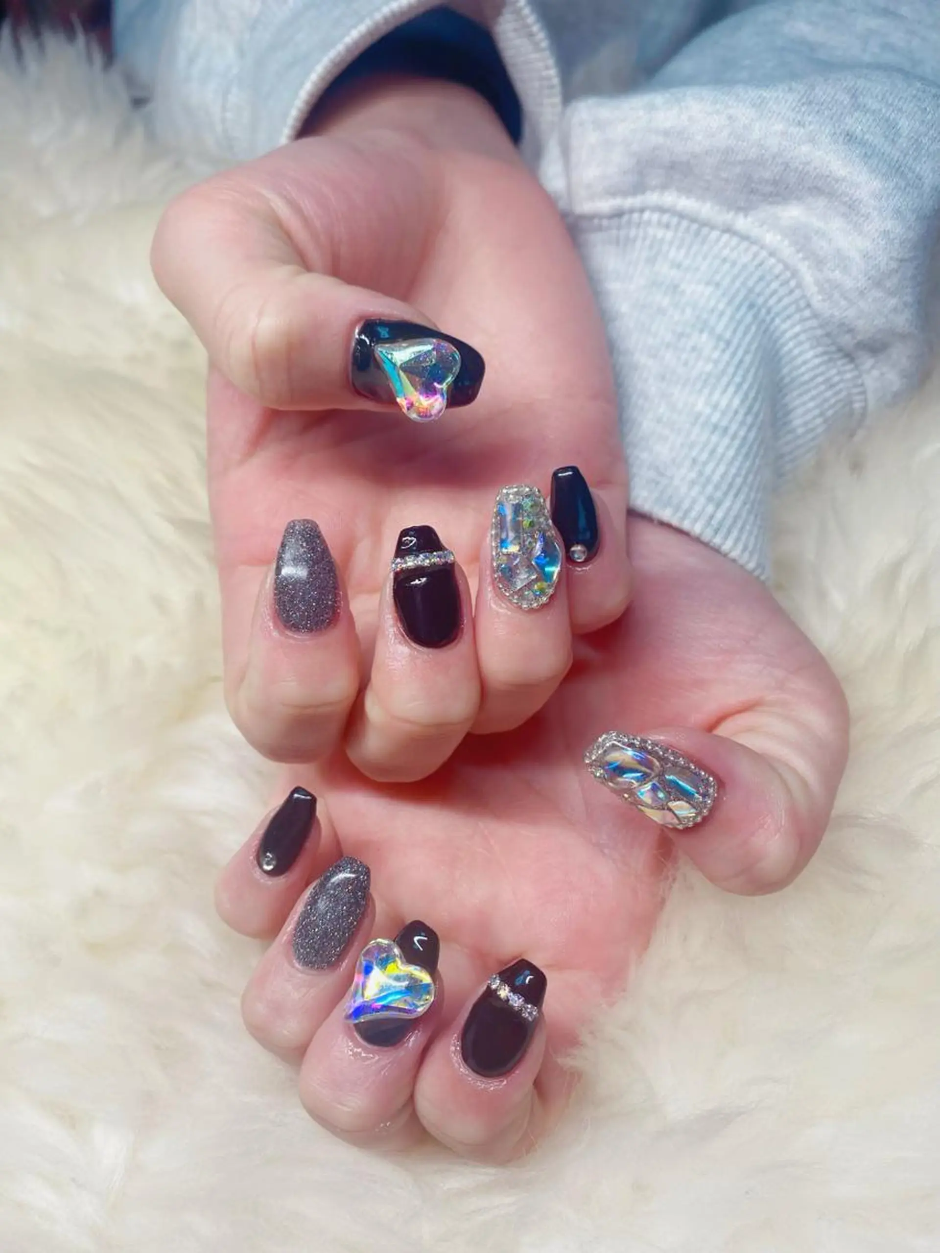 セミロング ハンドネイル ハンドケア 💜MIYA nail川崎店のネイルデザイン