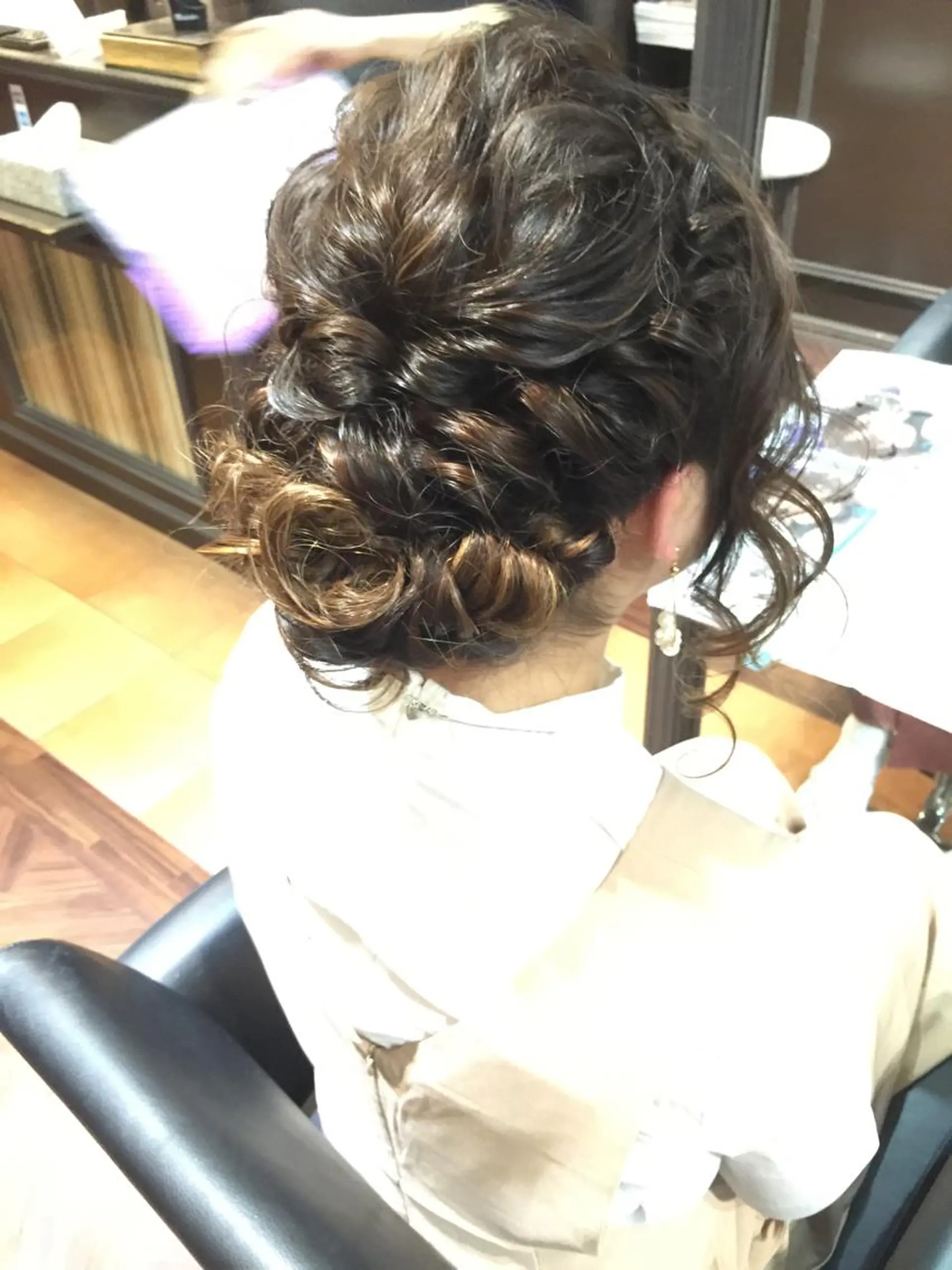 セミロング ヘアアレンジ 神野 雅樹のヘアスタイル
