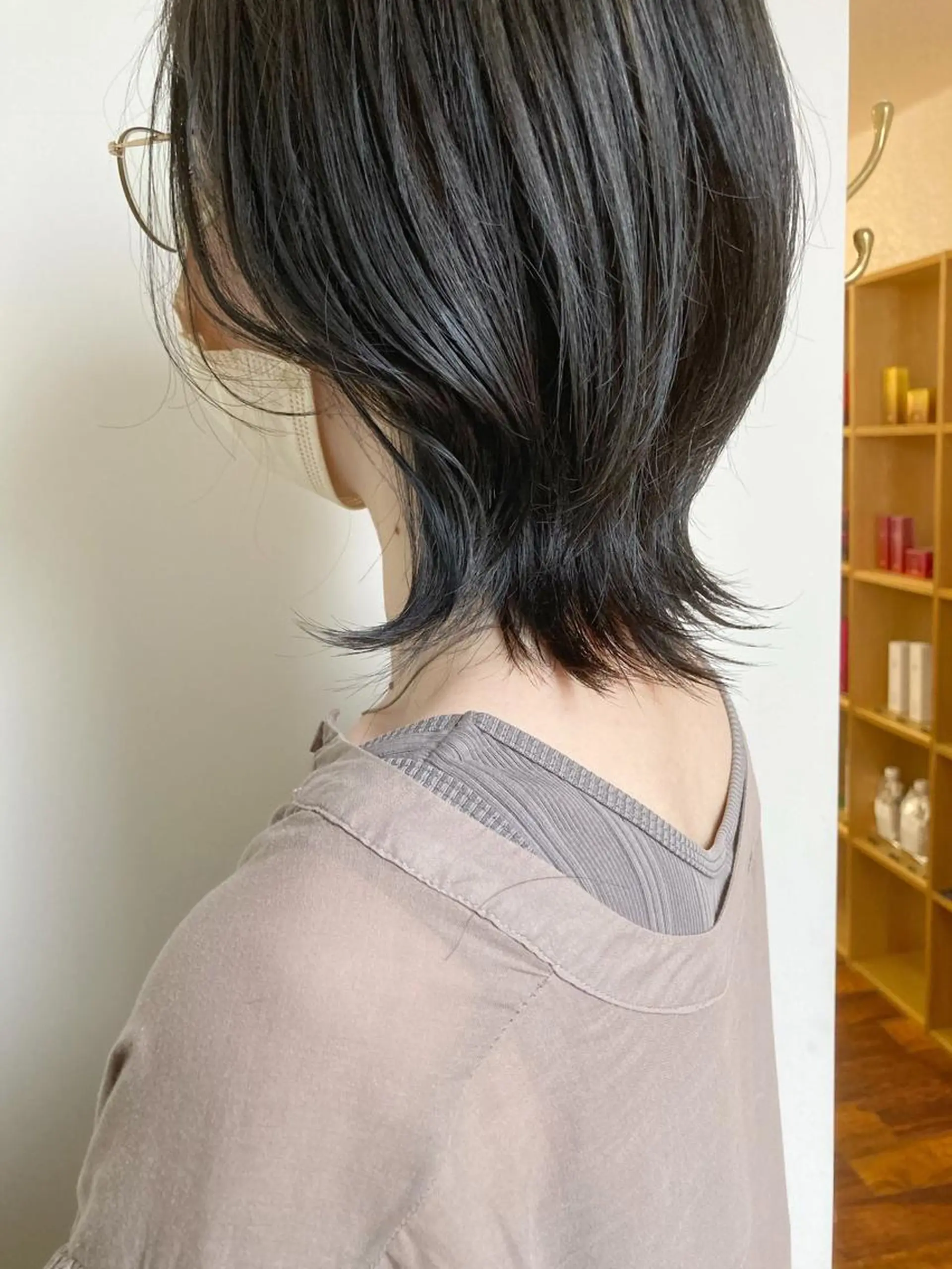 ミディアム カラー ハイライトカラー ハイライト レイヤーカット カット 縮毛矯正 小木曽智美 /ボブ/ショートのヘアスタイル