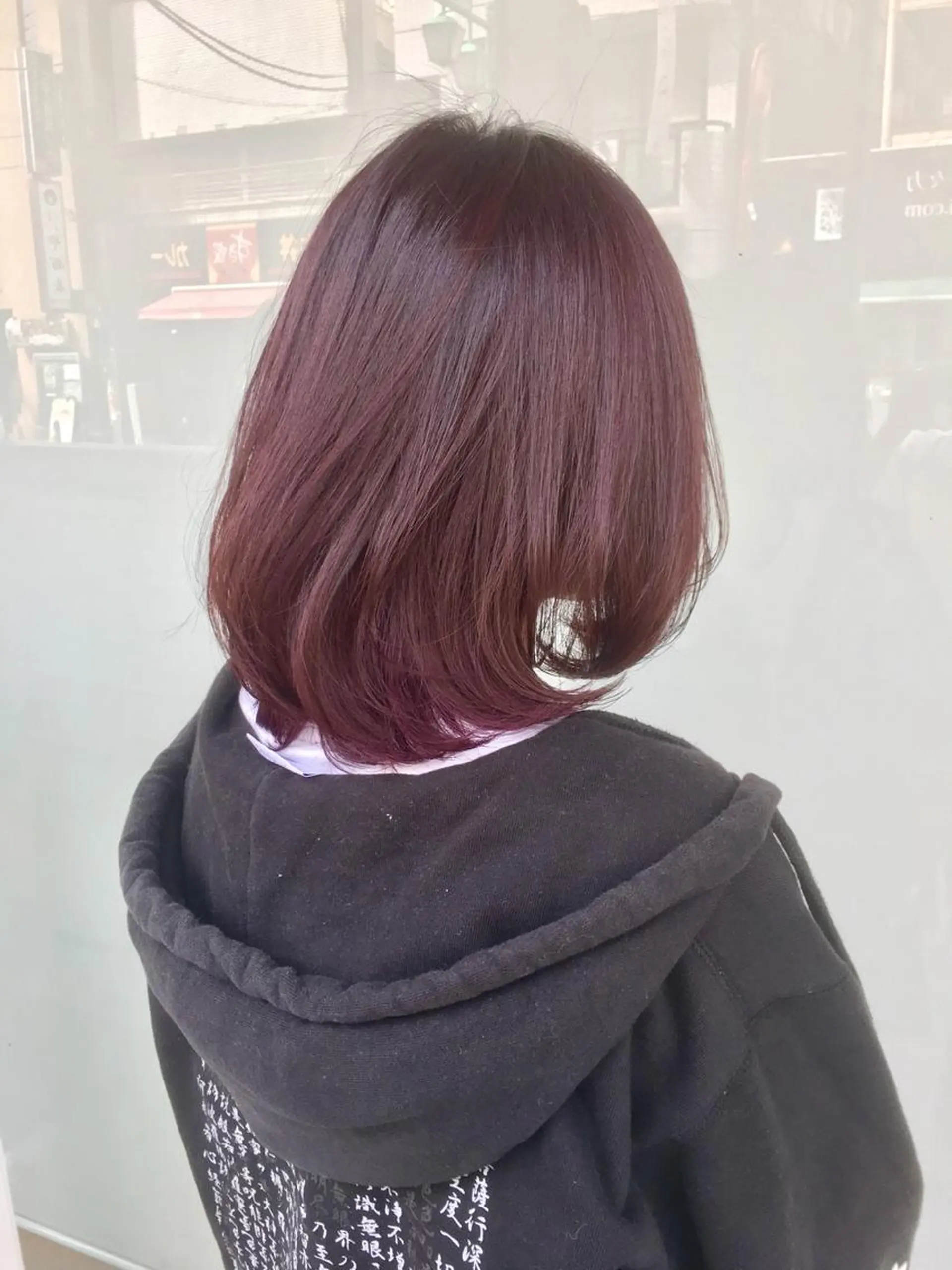 ミディアム カラー ボルドーカラー 寺内 紳悟のヘアスタイル