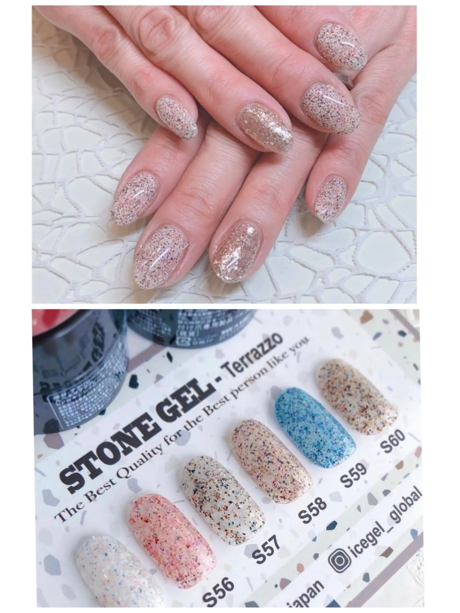 ネイル ゴールド ストーンネイル ｔe_ nailのネイルデザイン