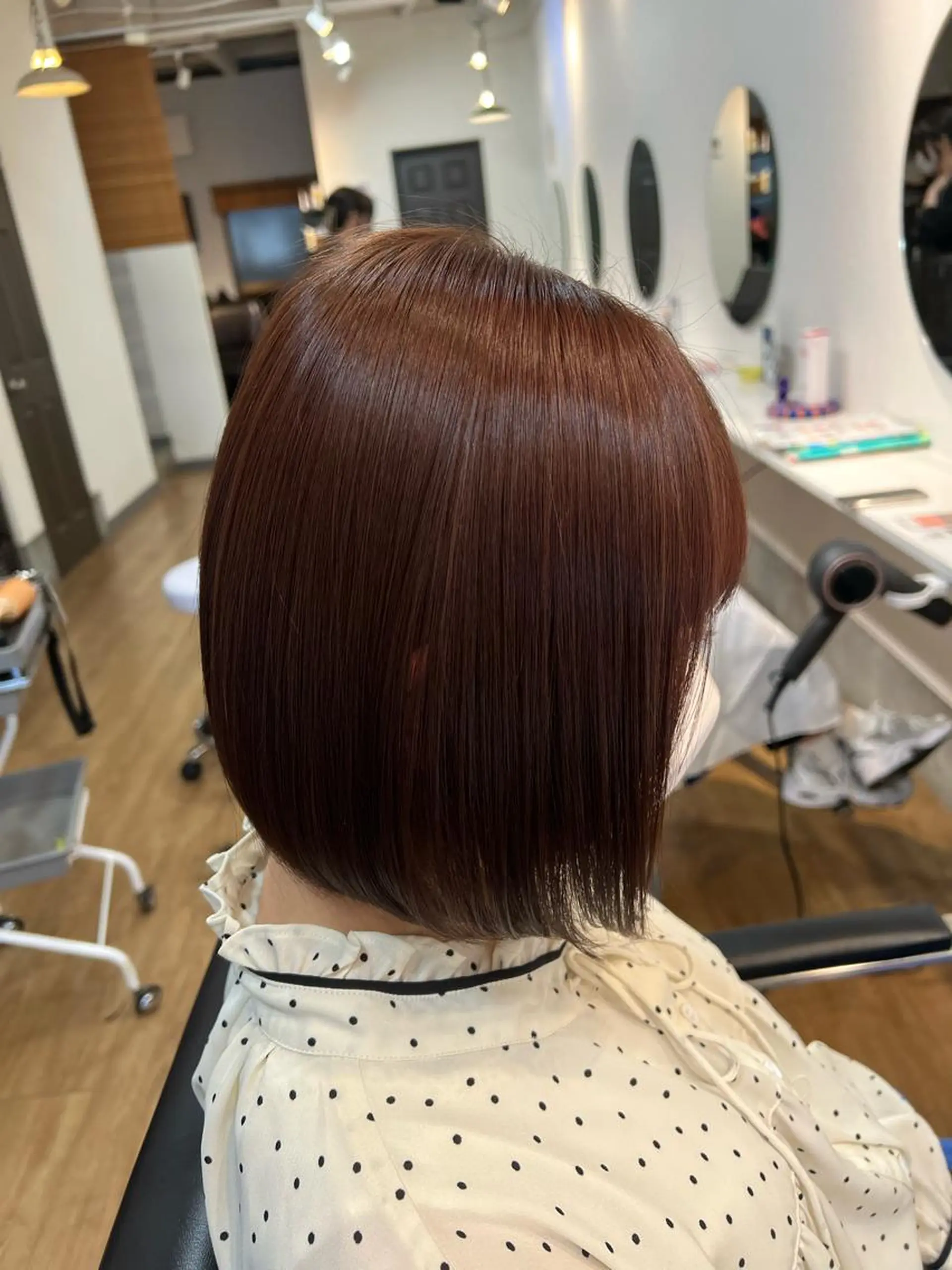 カラー ブラウンカラー ピンクカラー イシイ ハルナ 🤍のヘアスタイル